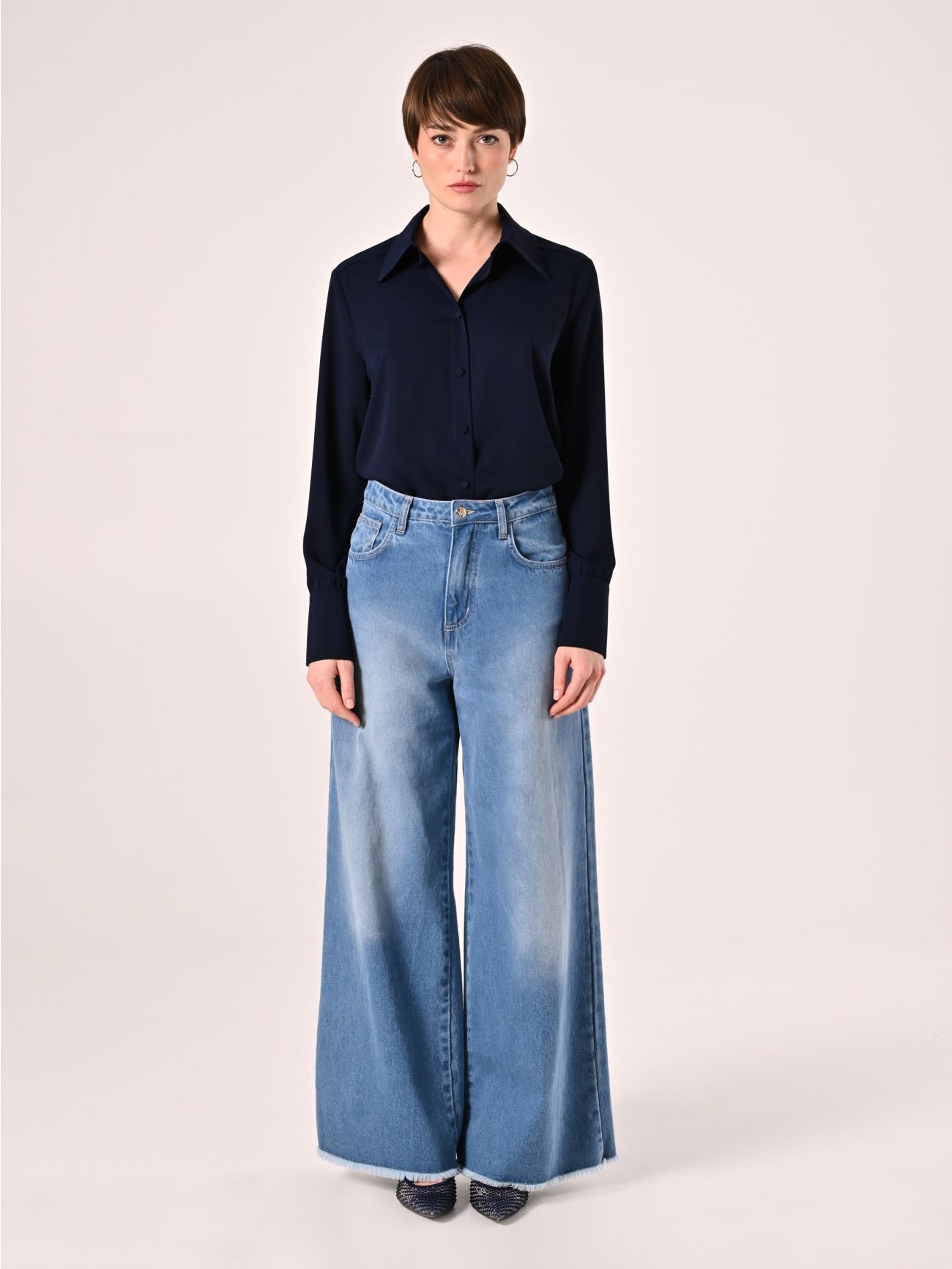 Chemise bleu marine det_1