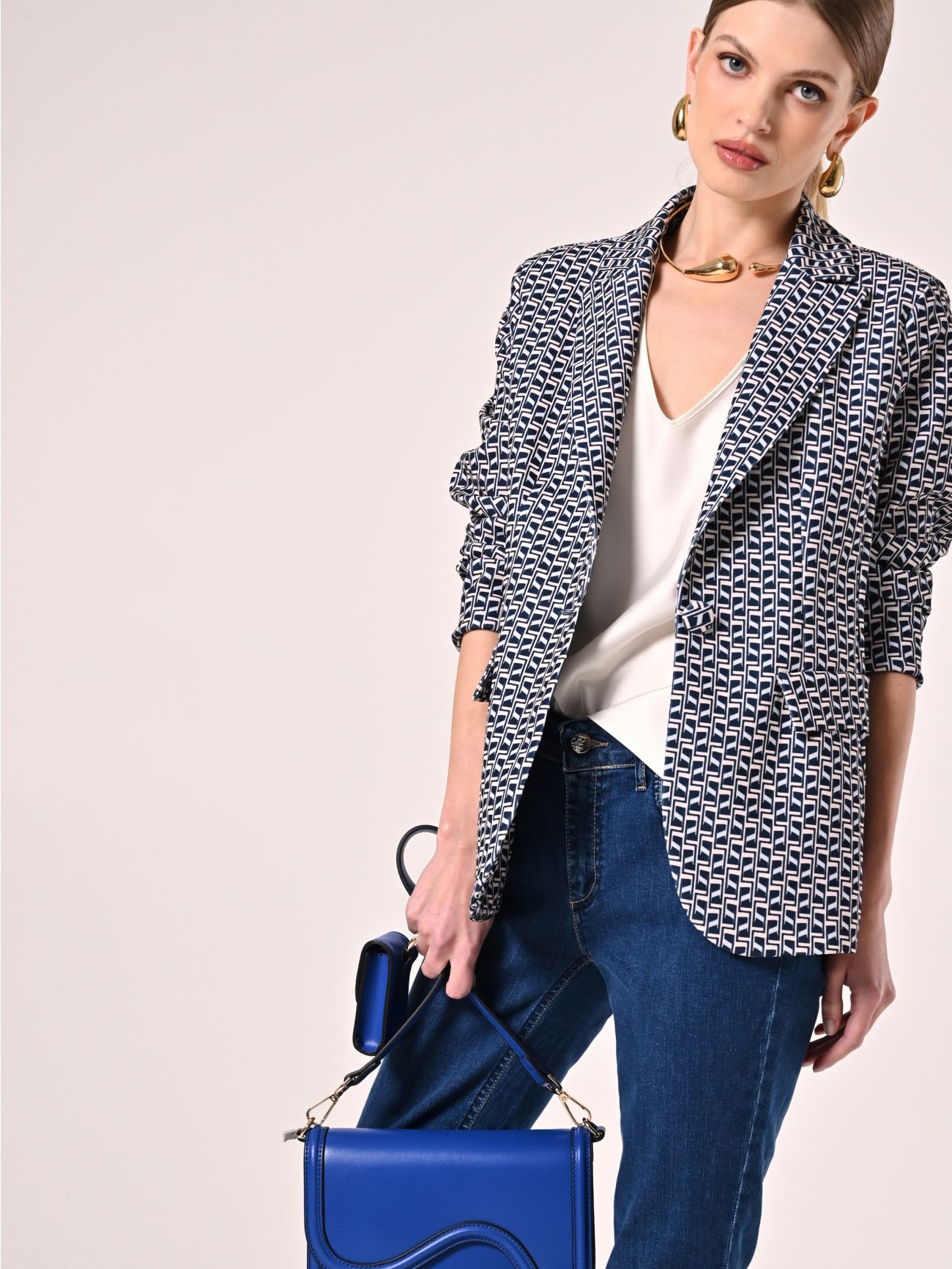 Chaqueta con estampado geométrico sp_e1