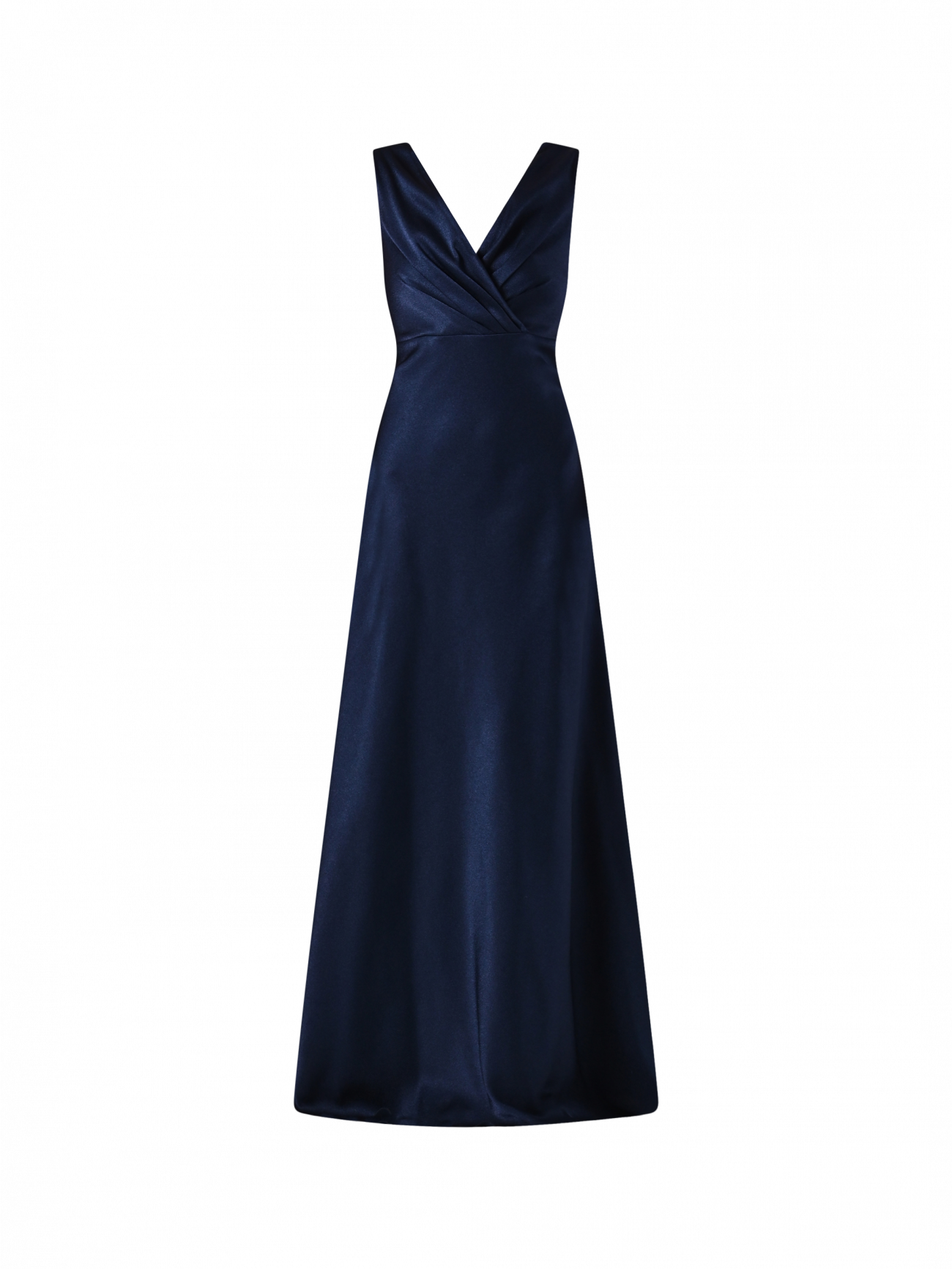 Lange Kleid aus strukturiertem Satin in Blau det_4
