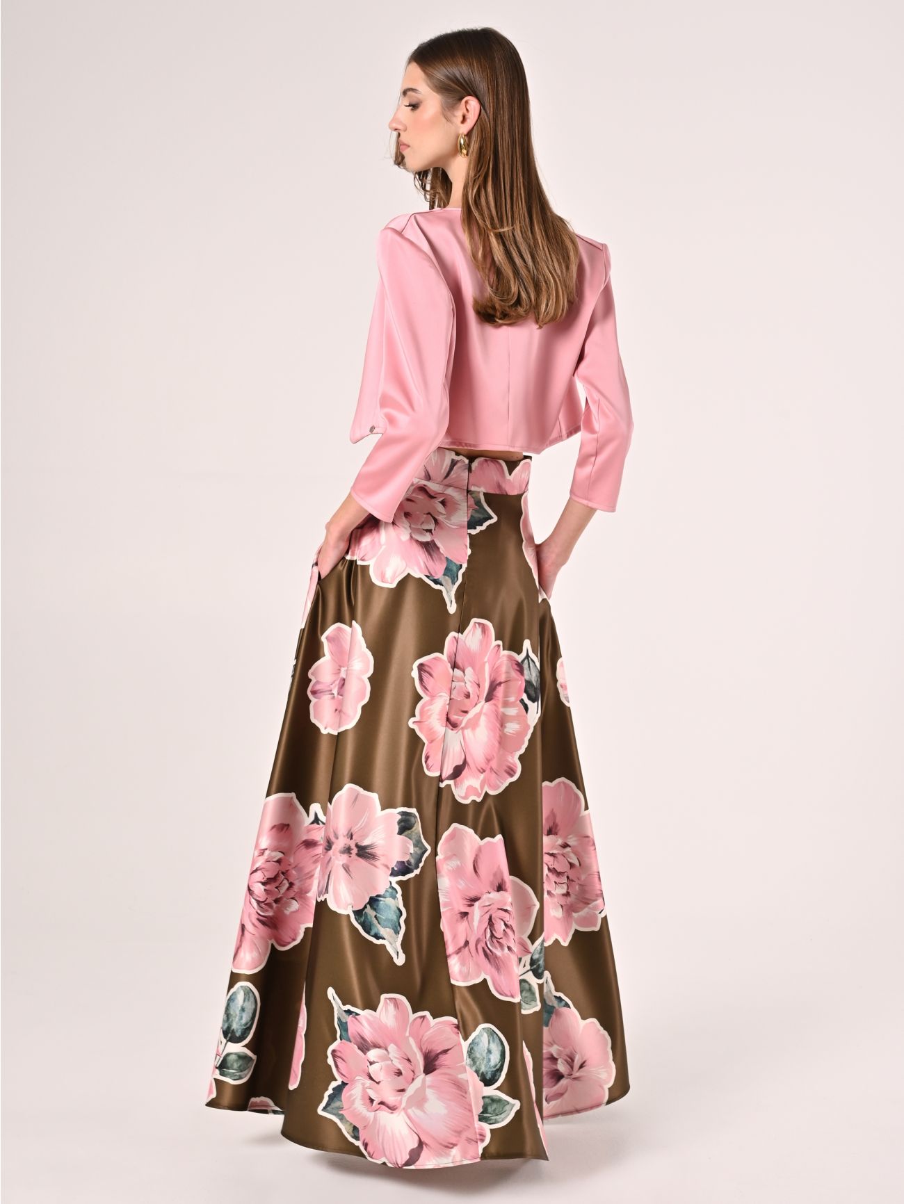 Powder Pink Satin Shrug det_3