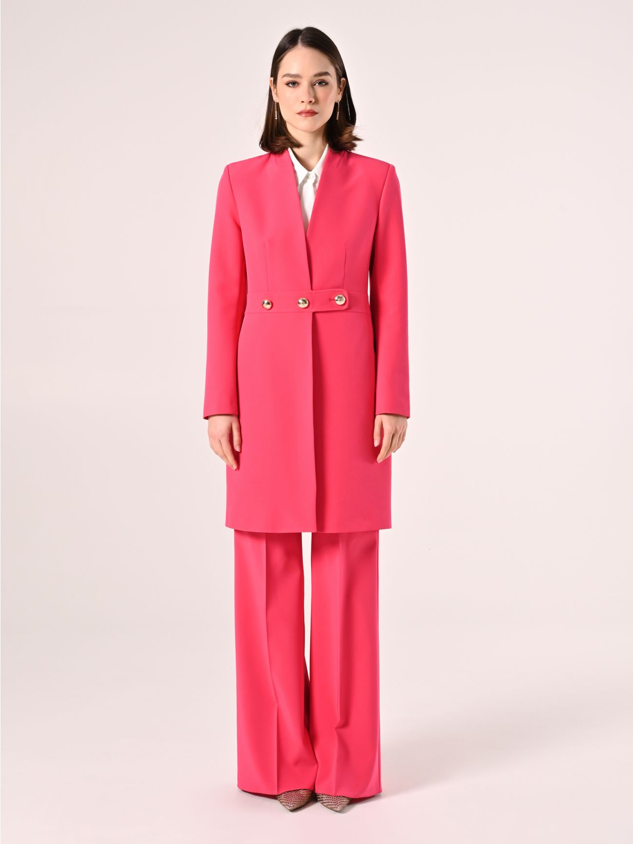 Duster in Fuchsia Technical Fabric det_1