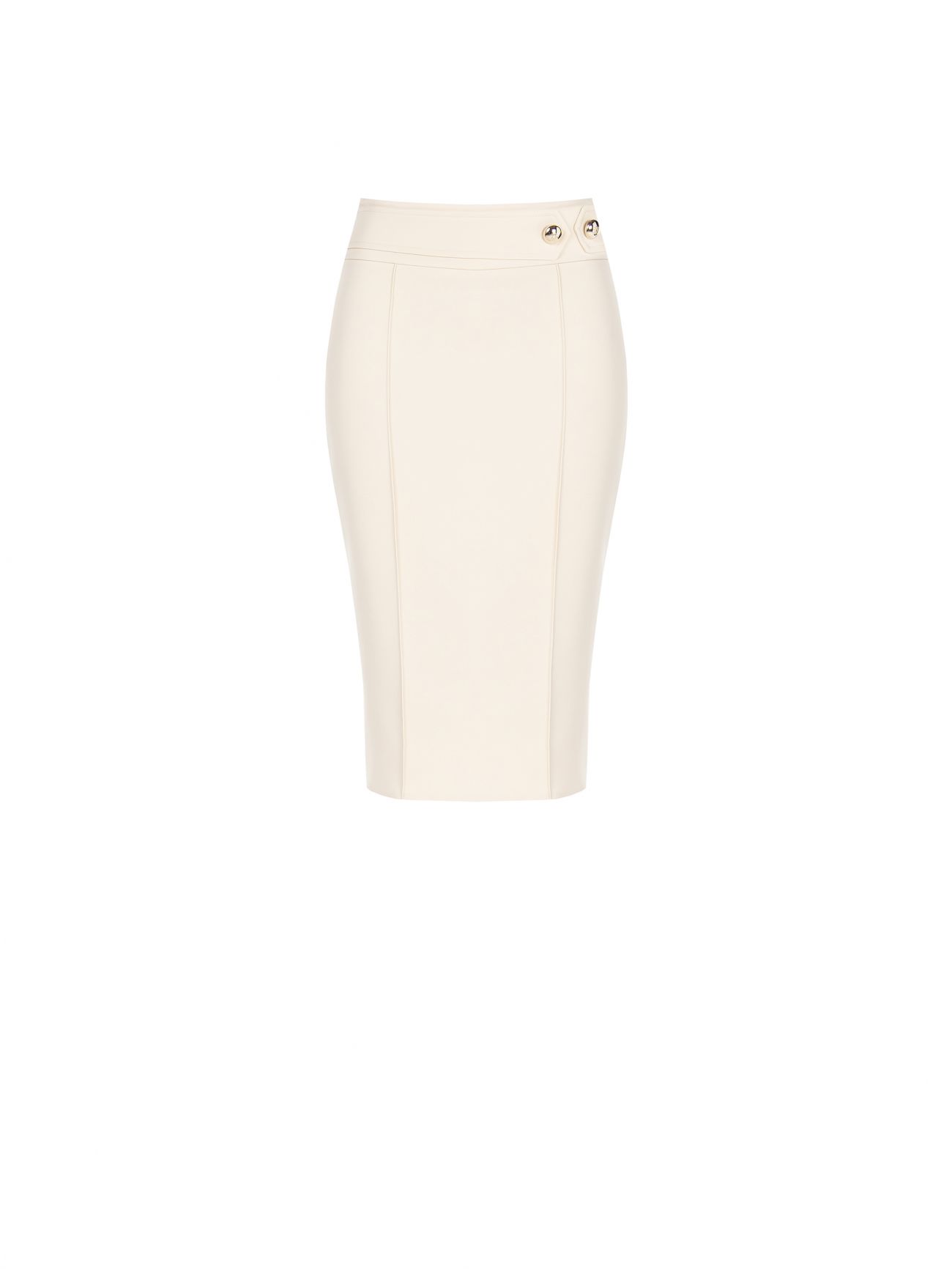 Falda de tejido técnico beige con hebilla det_4