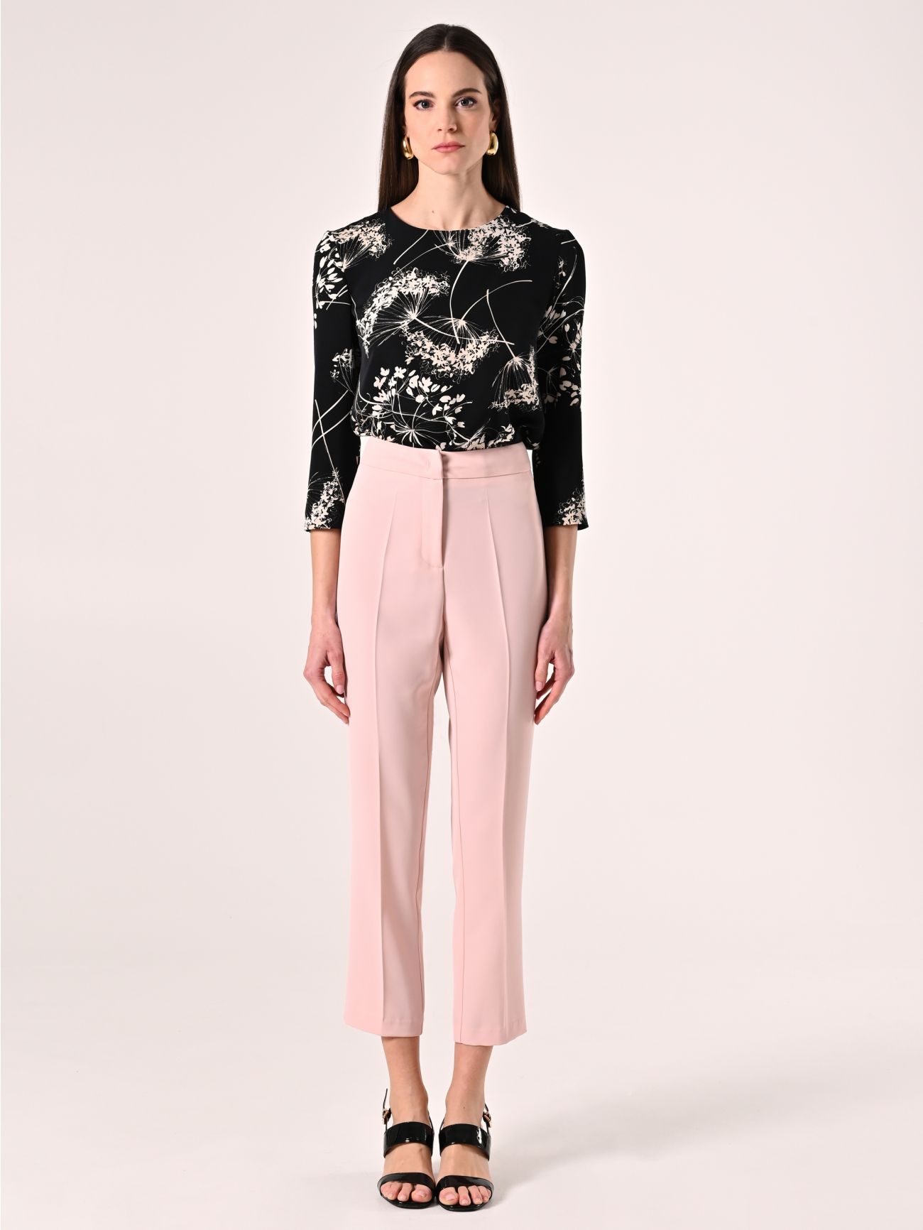 Trousers in Light Pink Cady det_1