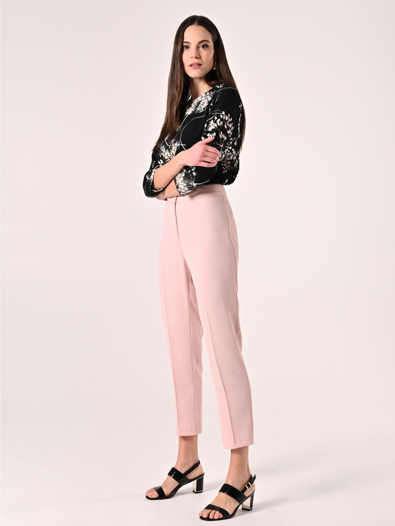 Trousers in Light Pink Cady in_i7