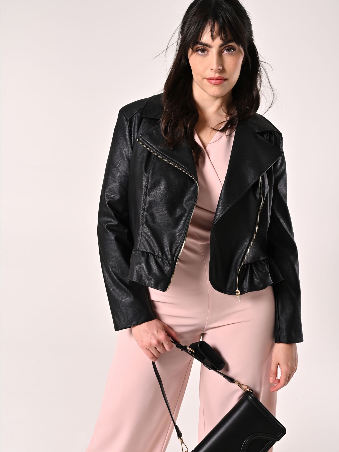 Curvy-Jacke aus Kunstleder  Rinascimento