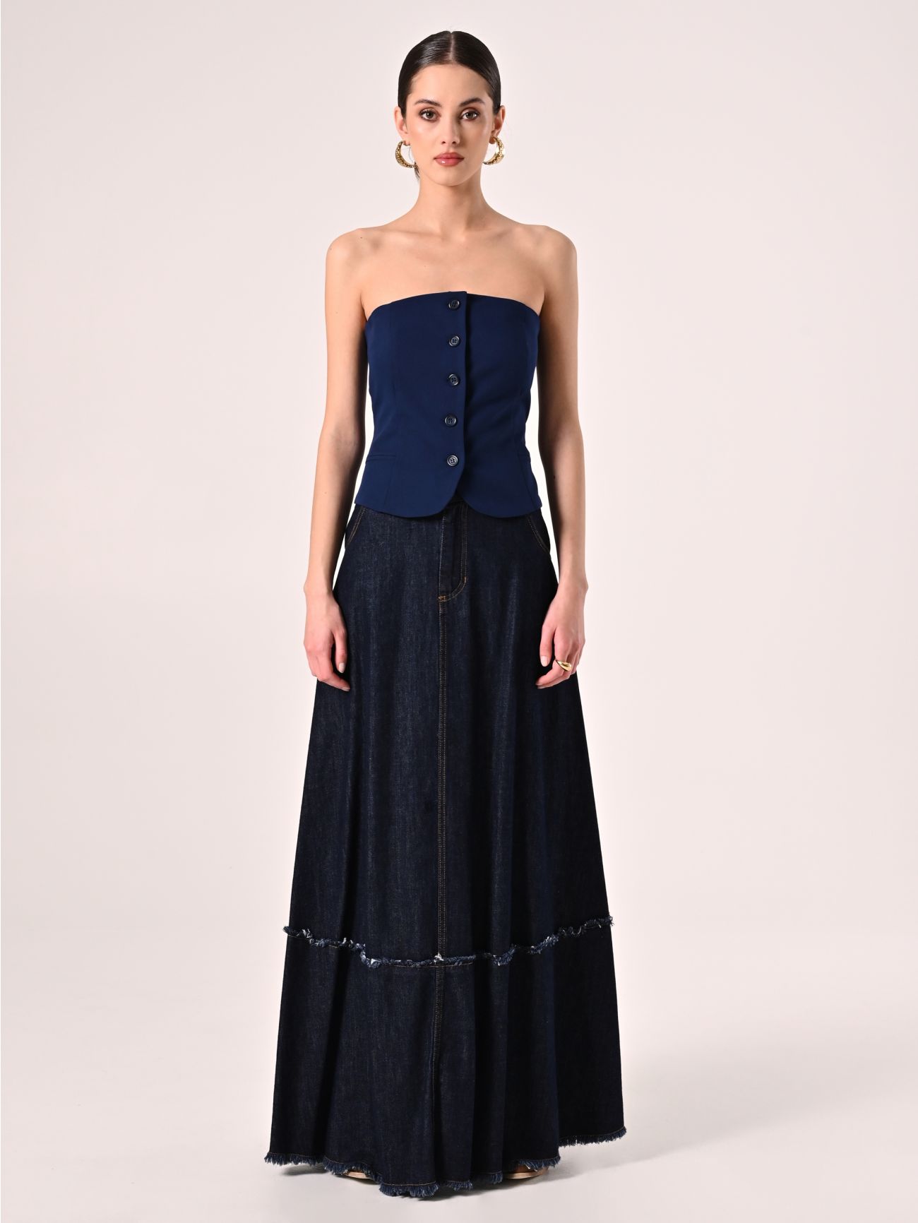 Top bustier bleu det_1