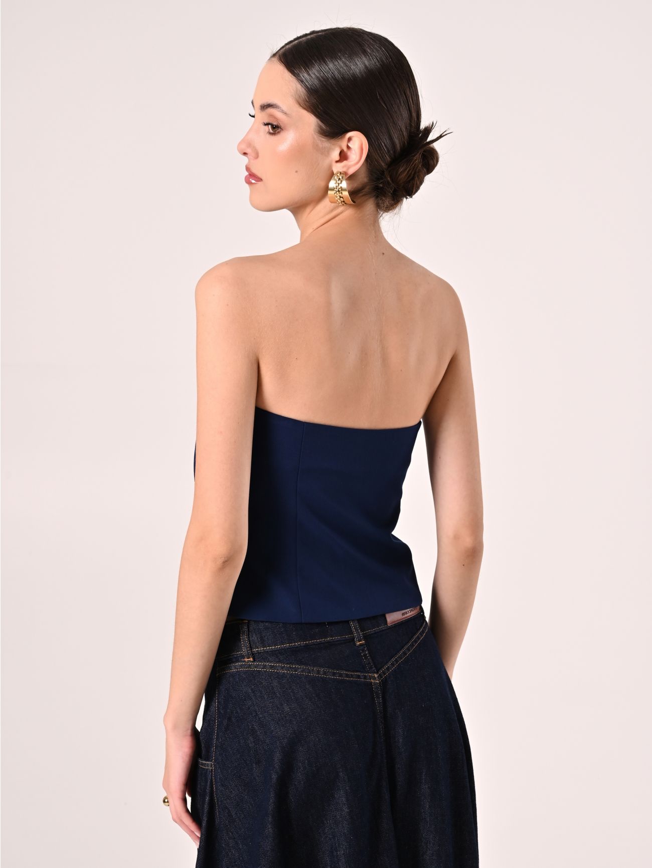 Top bustier bleu det_3