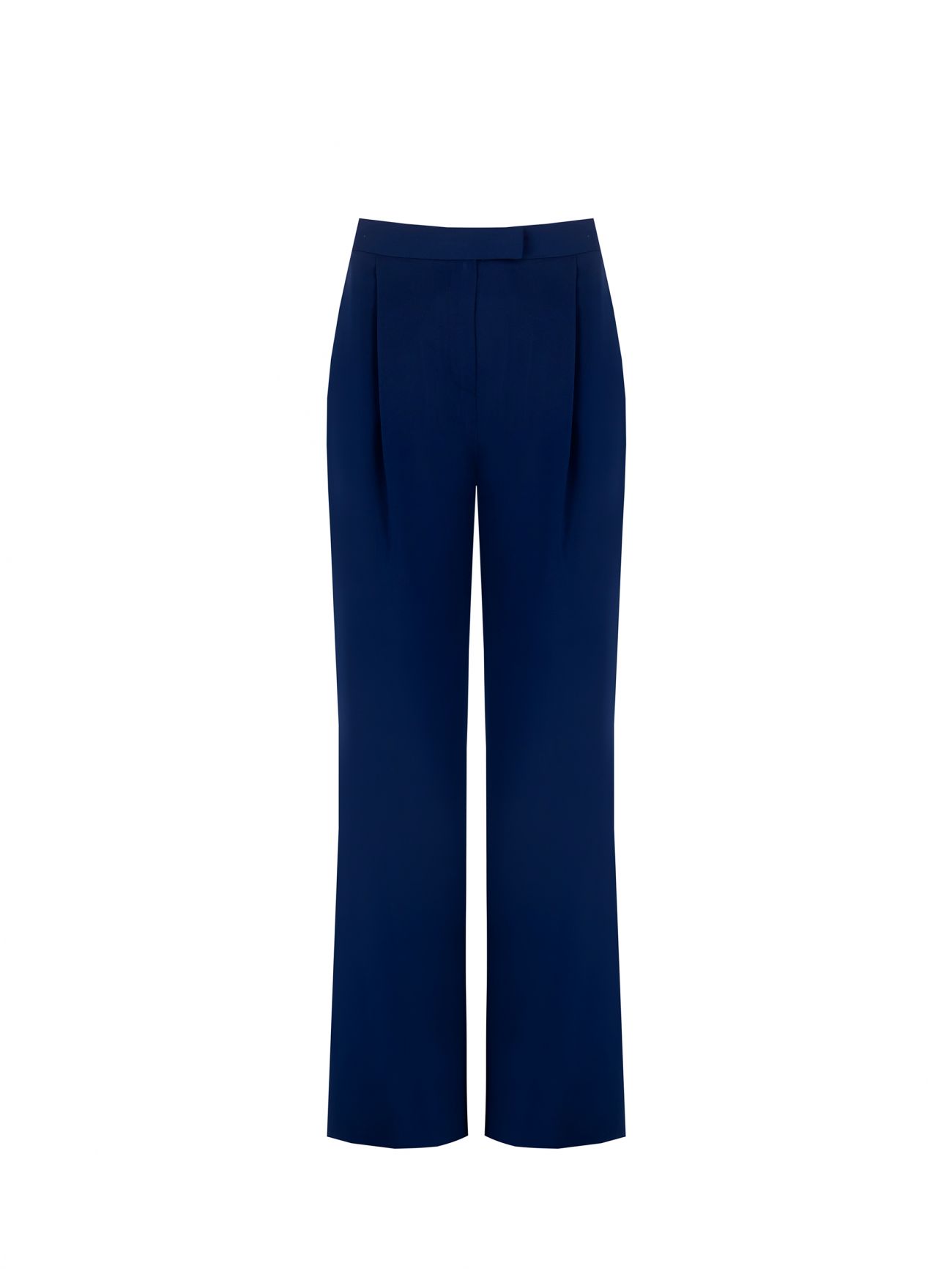 Blue Pleated Trousers in Polyviscose det_4