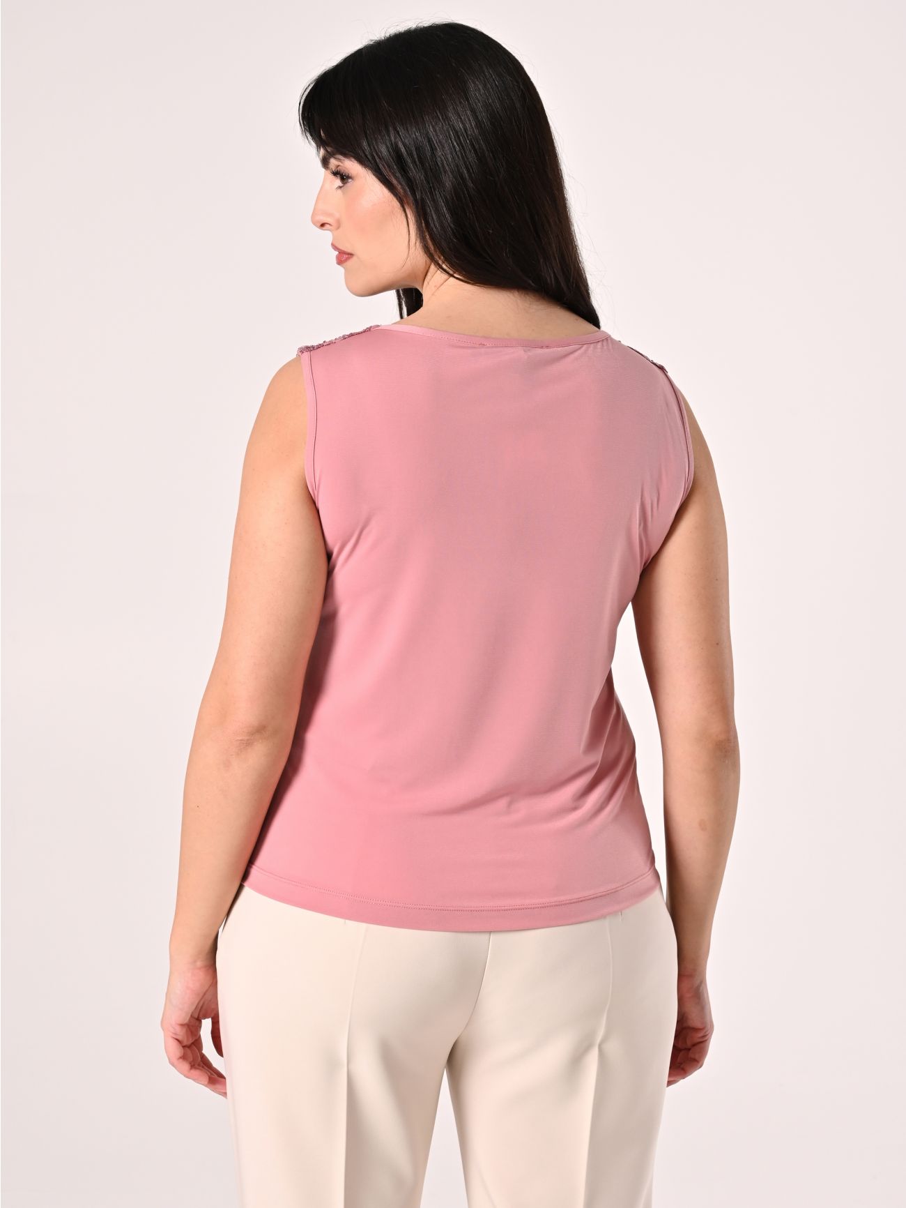 Curvy Pink Sequinned Top det_3