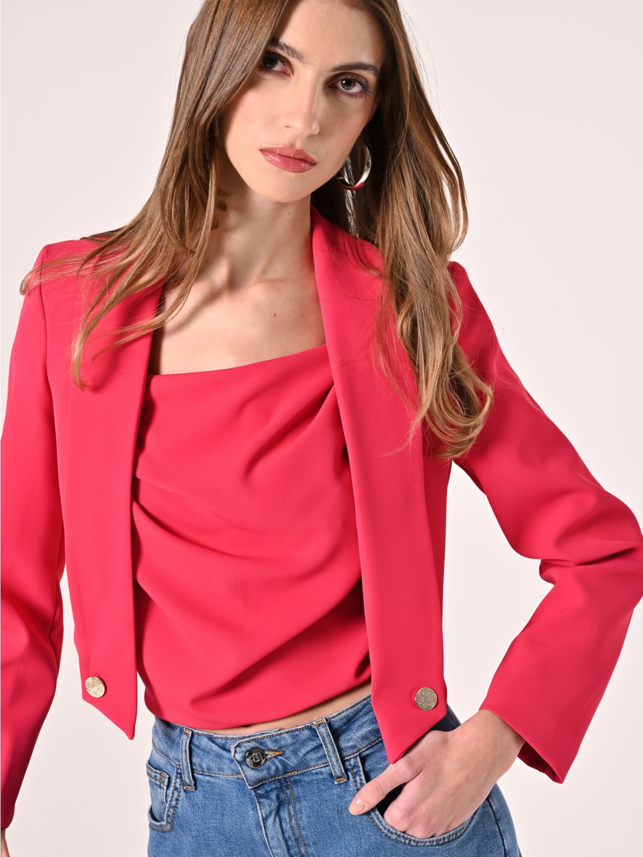 Short Fuchsia Jacket  Rinascimento