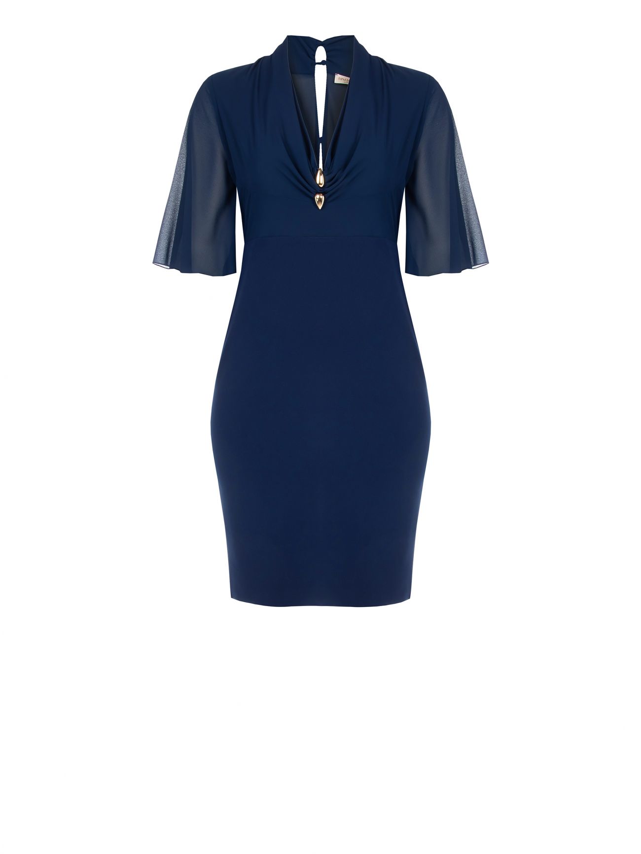 Curvy Blue Dress with Jewel Detail det_4