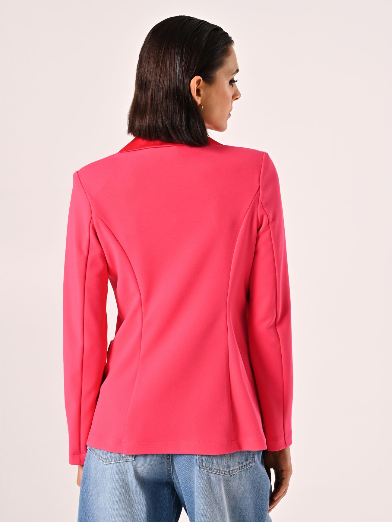 Fuchsia Jacket with Satin Inserts det_3