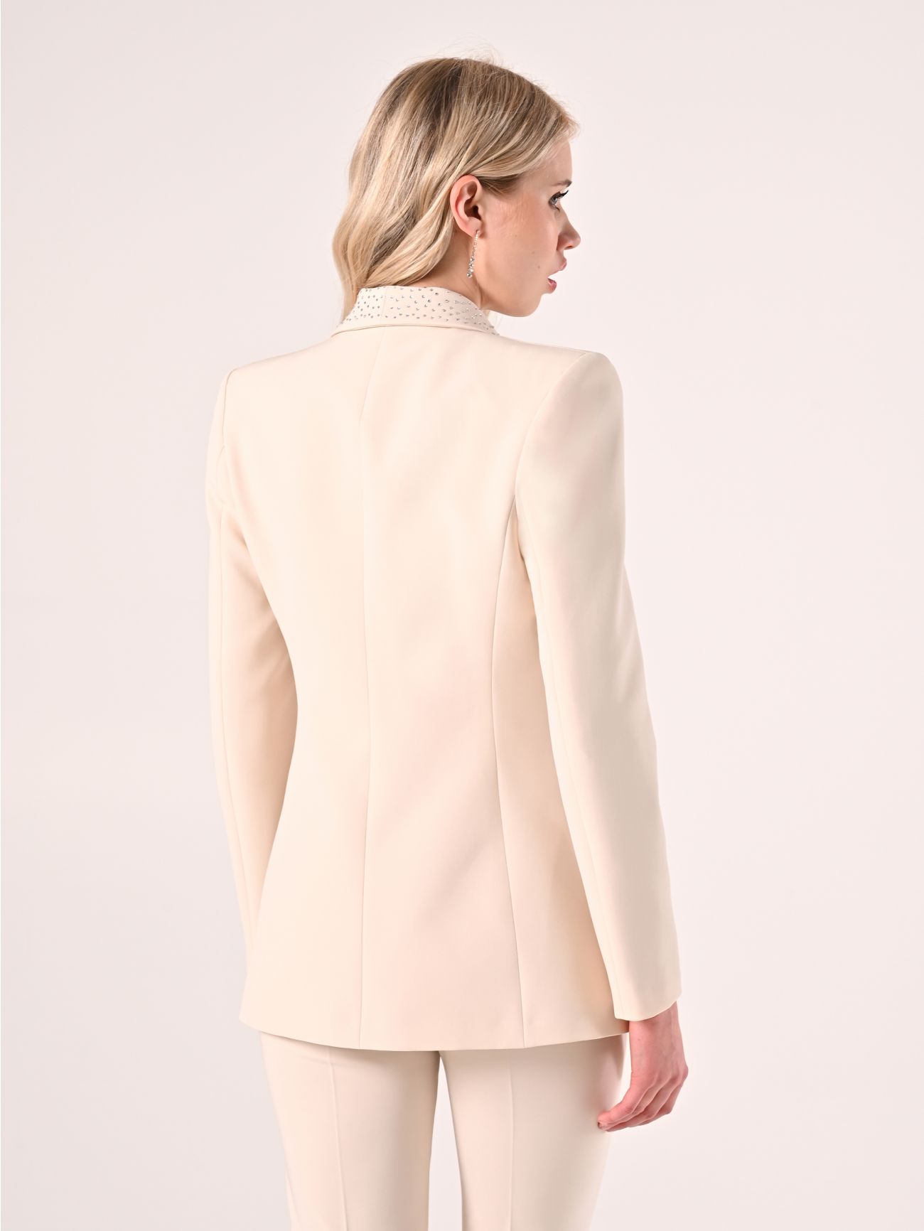 Giacca Beige con Strass det_3