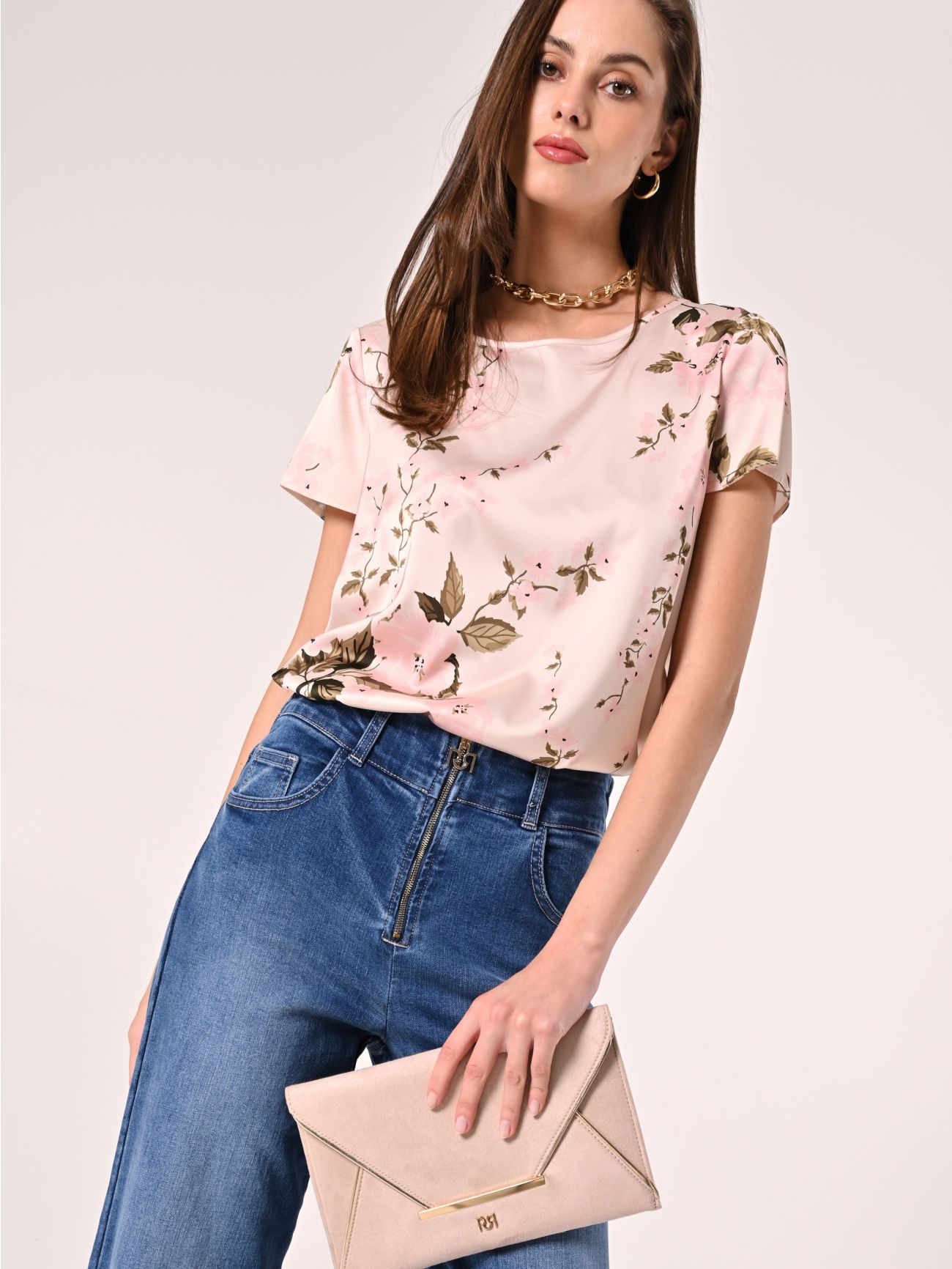 Bluse mit Blumenmuster  Rinascimento