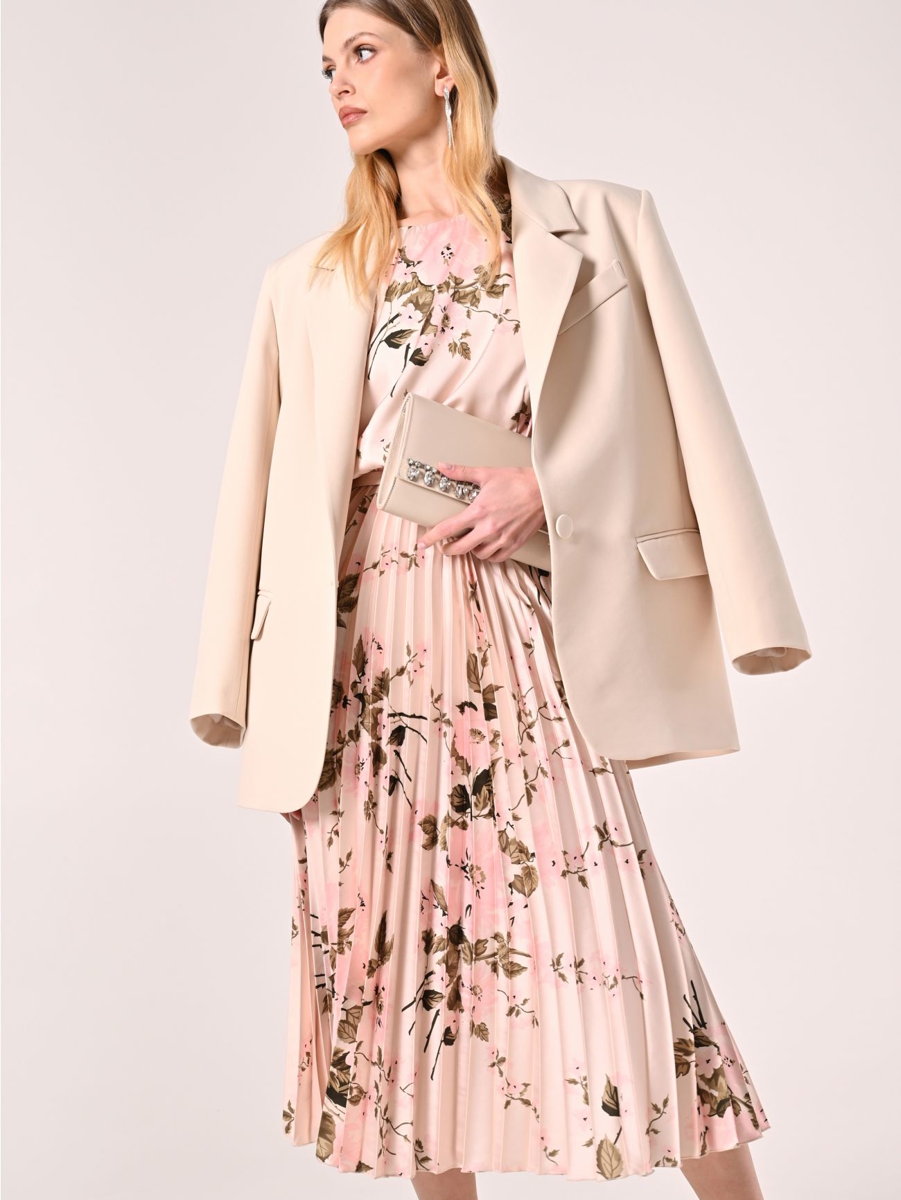 Floral-Print Midi Dress  Rinascimento