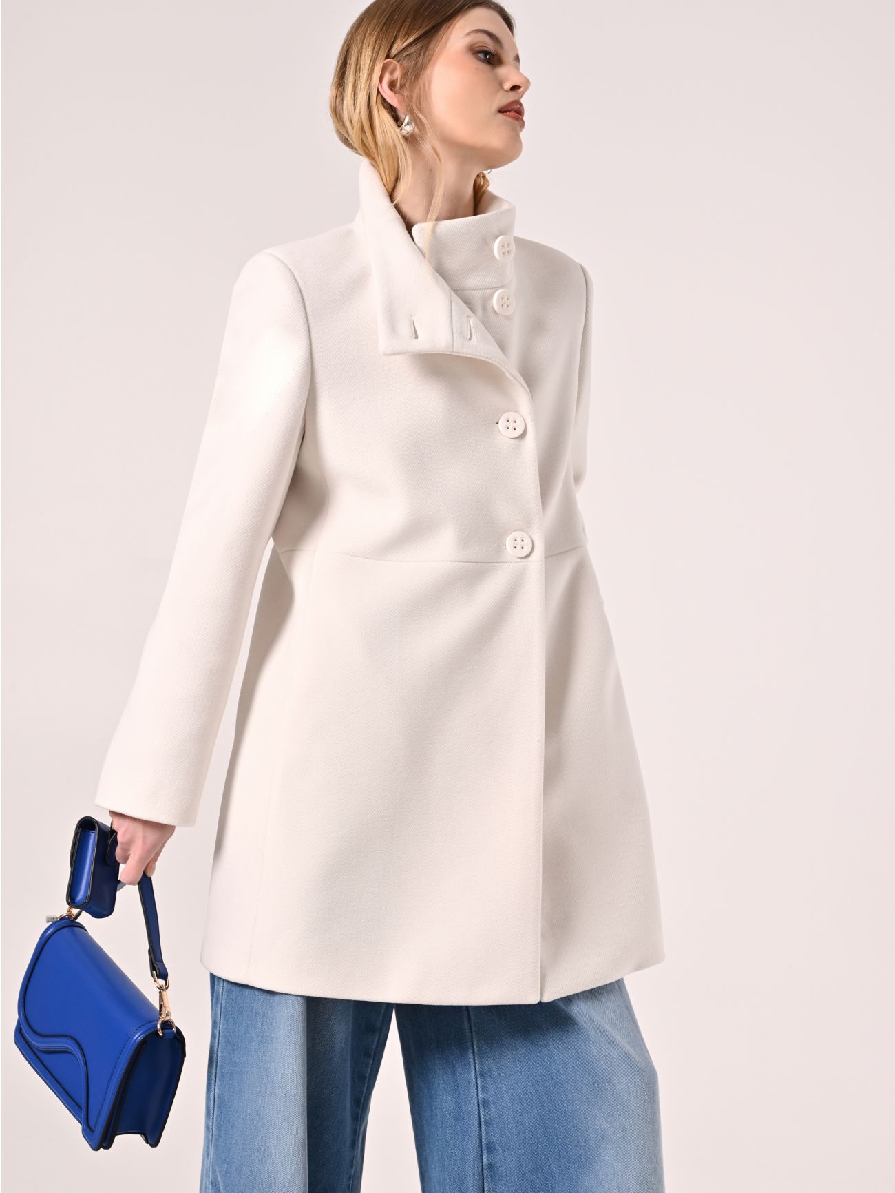 Manteau col montant blanc  Rinascimento