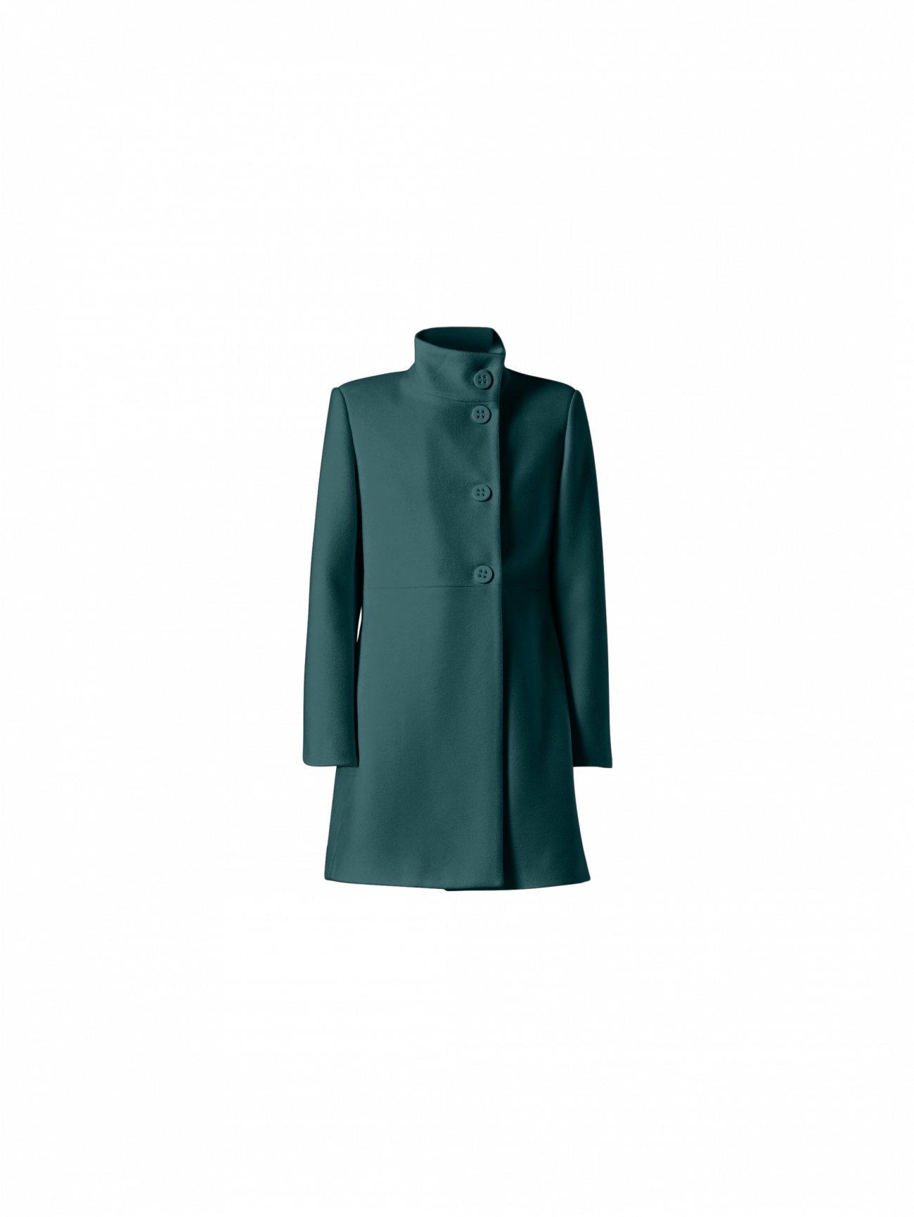 Royal Green Coat with Stand-Up Collar det_4