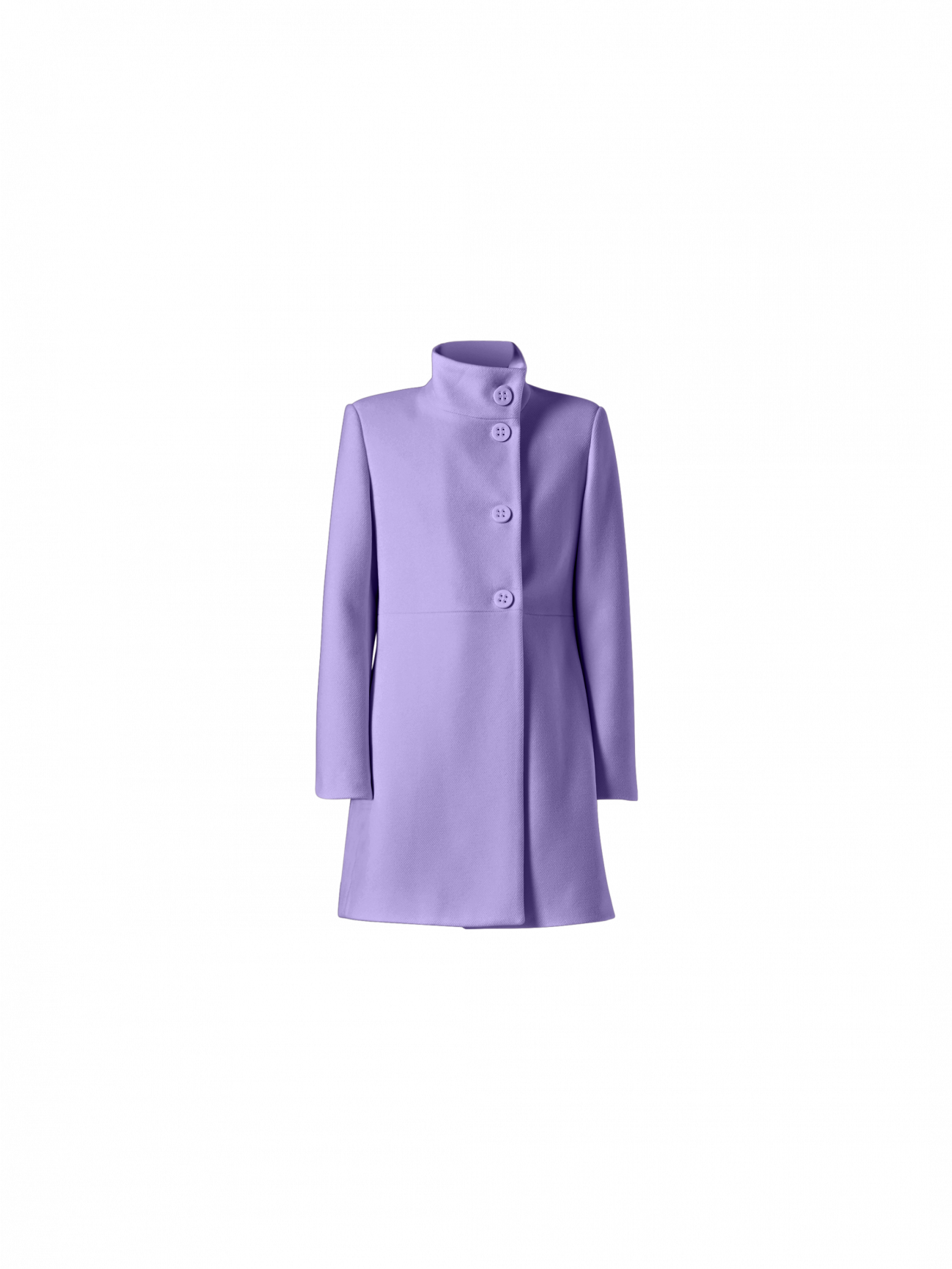 Lilac Coat with Stand-Up Collar det_4