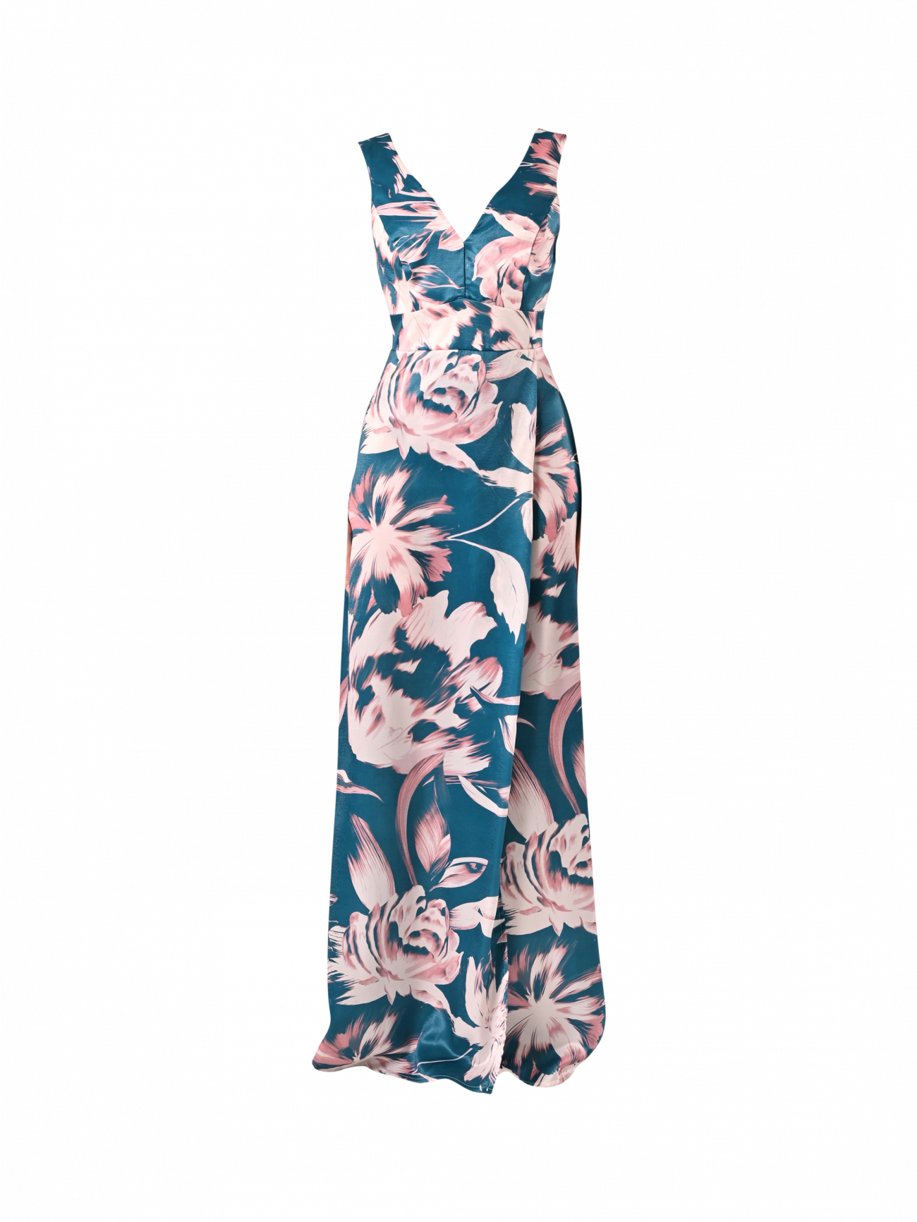 Robe longue imprimé fleuri det_4
