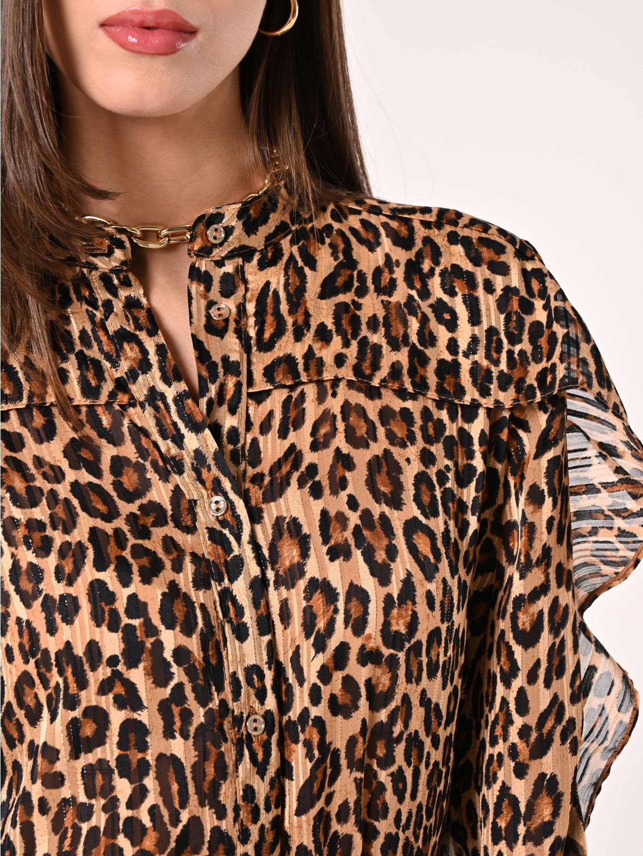 Bluse mit Animal-Print und Rüschen in_i5