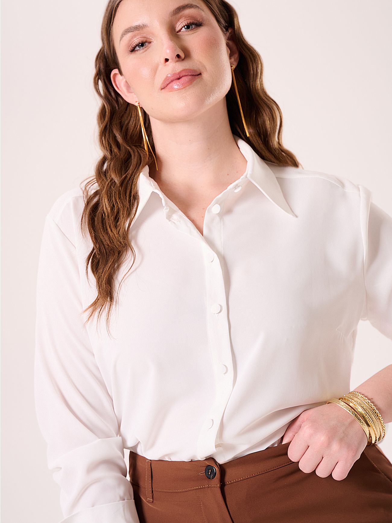 Camicia Curvy Bianca in_i5