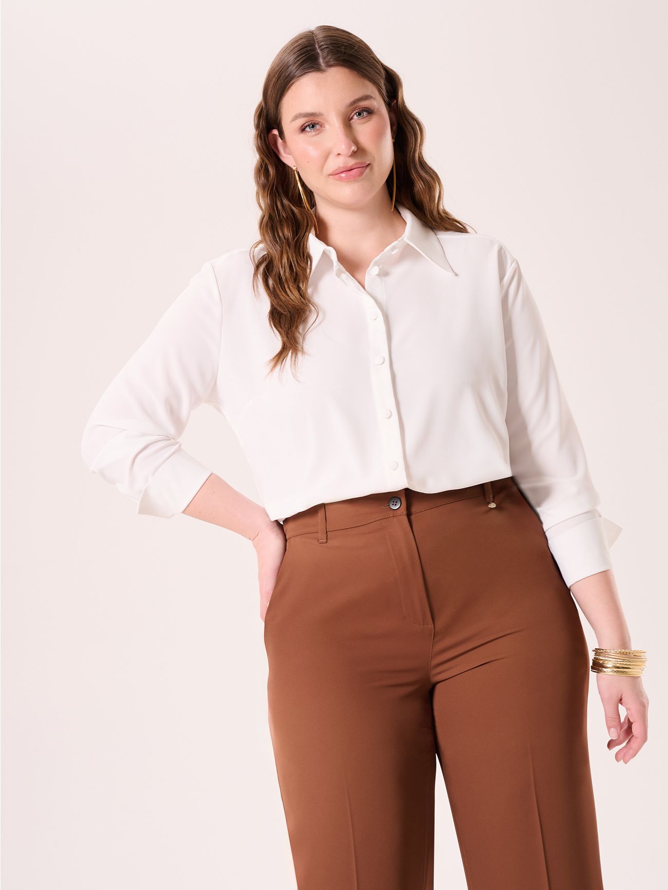Camicia Curvy Bianca in_i7