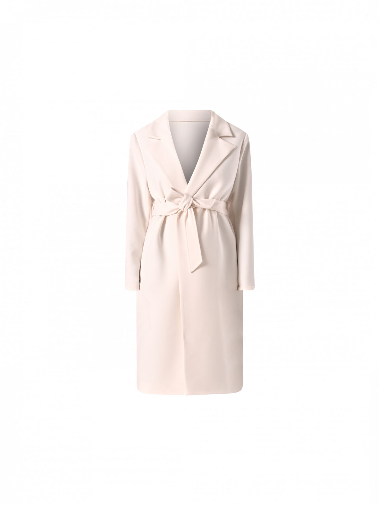 Cappotto Bianco in Doppio Crepe det_4