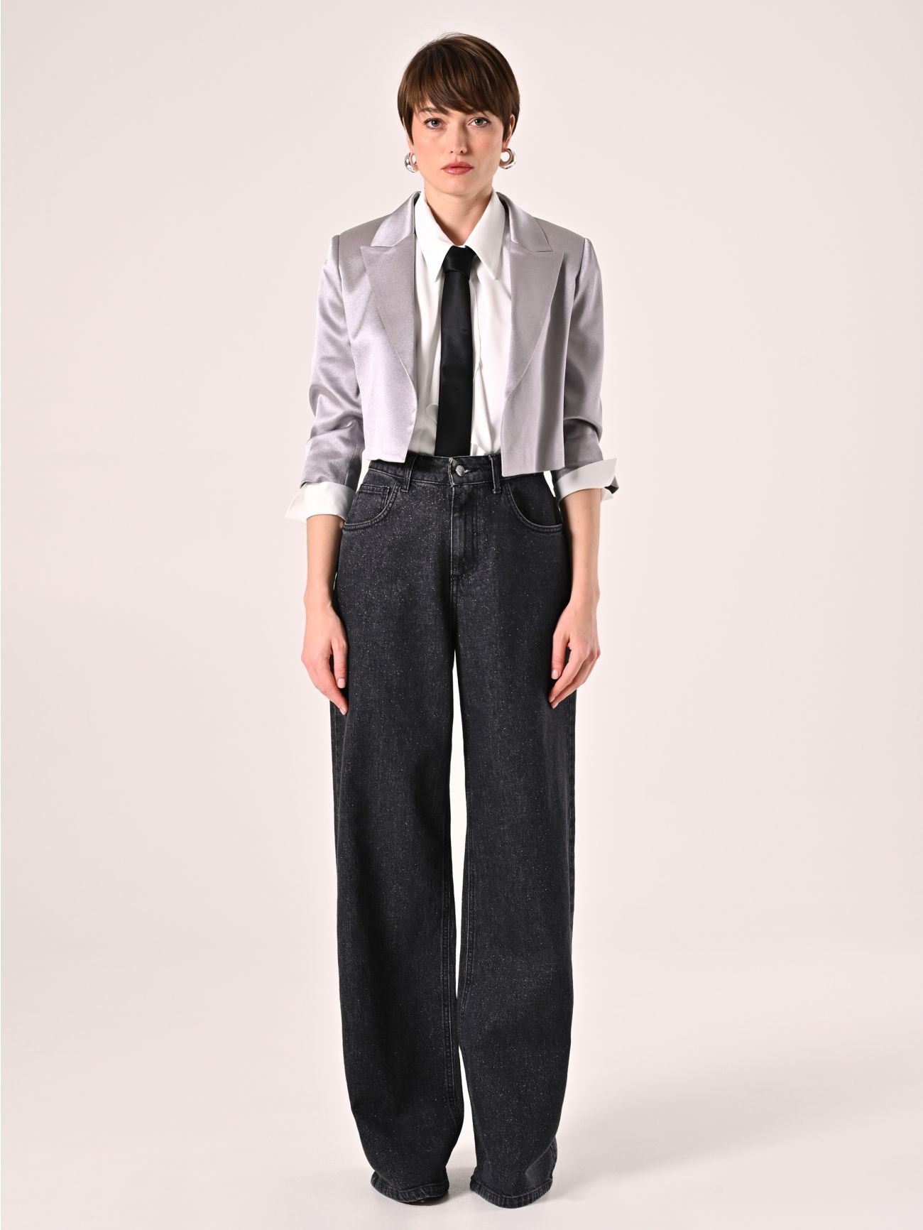 Jean pailleté gris det_1