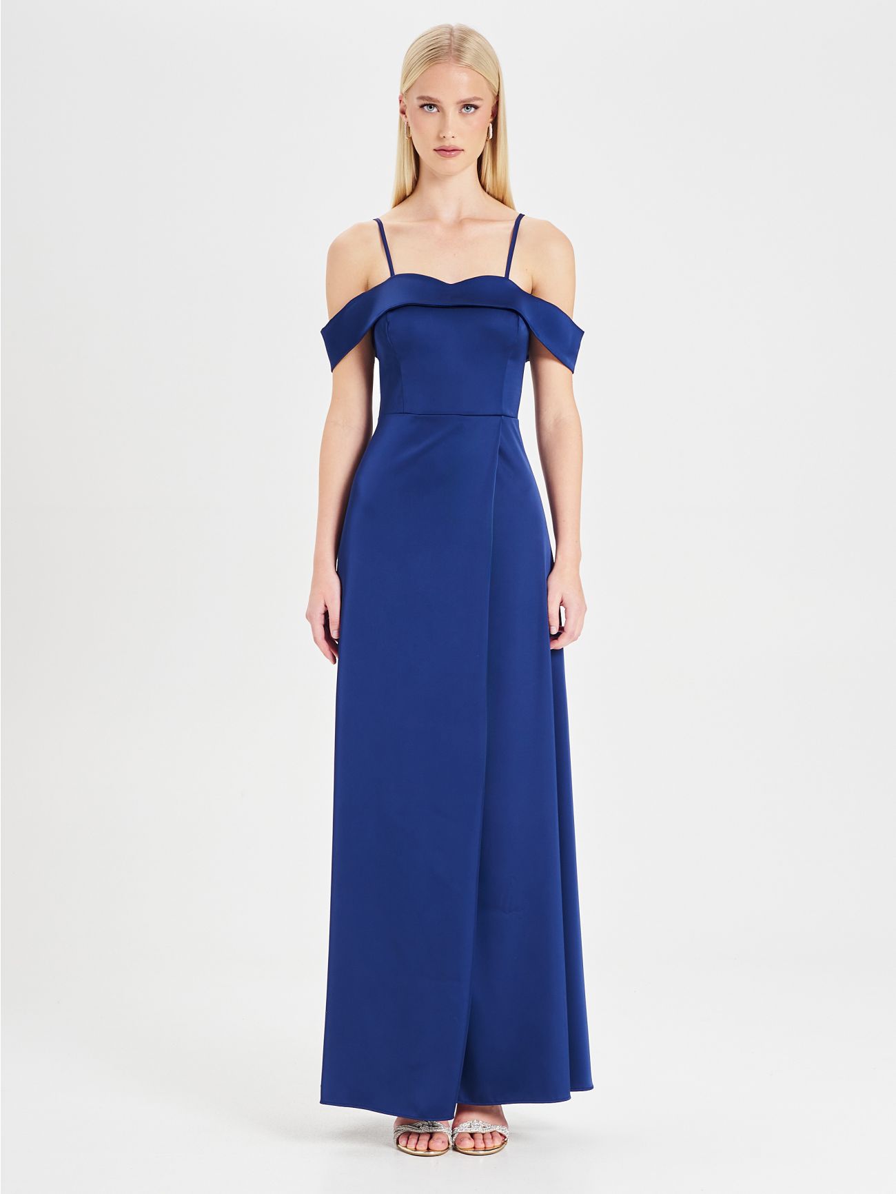 Rinascimento atelier Blue Off-the-shoulder Dress det_1