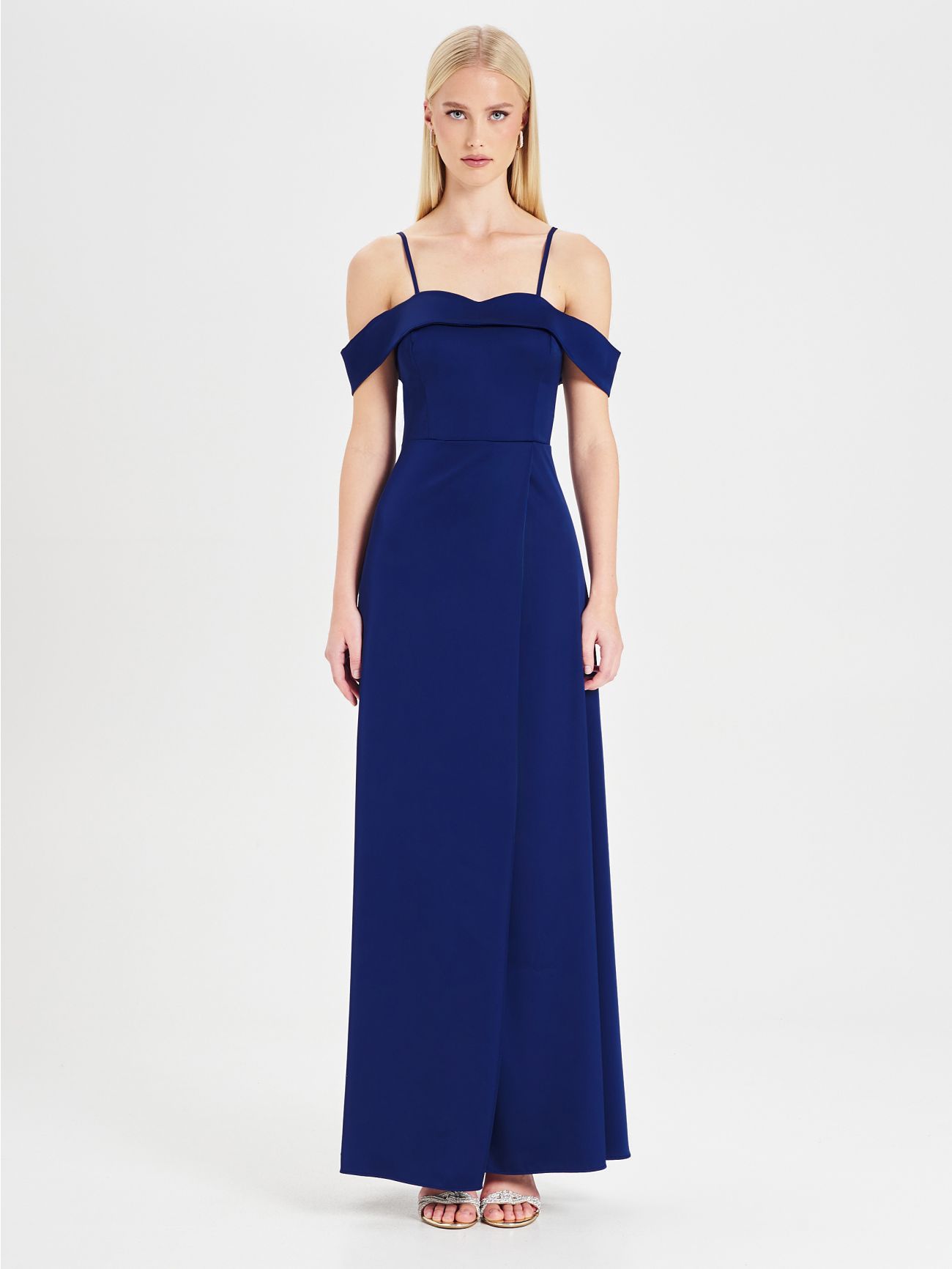 Navy Blue Rinascimento atelier Off-the-shoulder Dress det_1