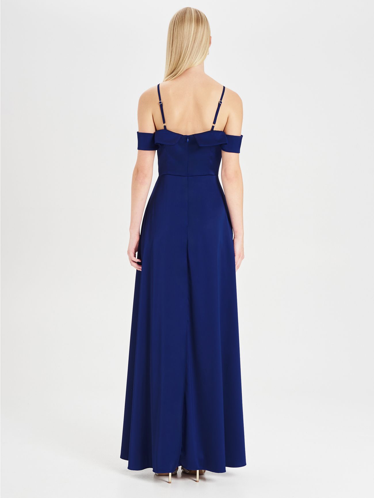 Navy Blue Rinascimento atelier Off-the-shoulder Dress det_3