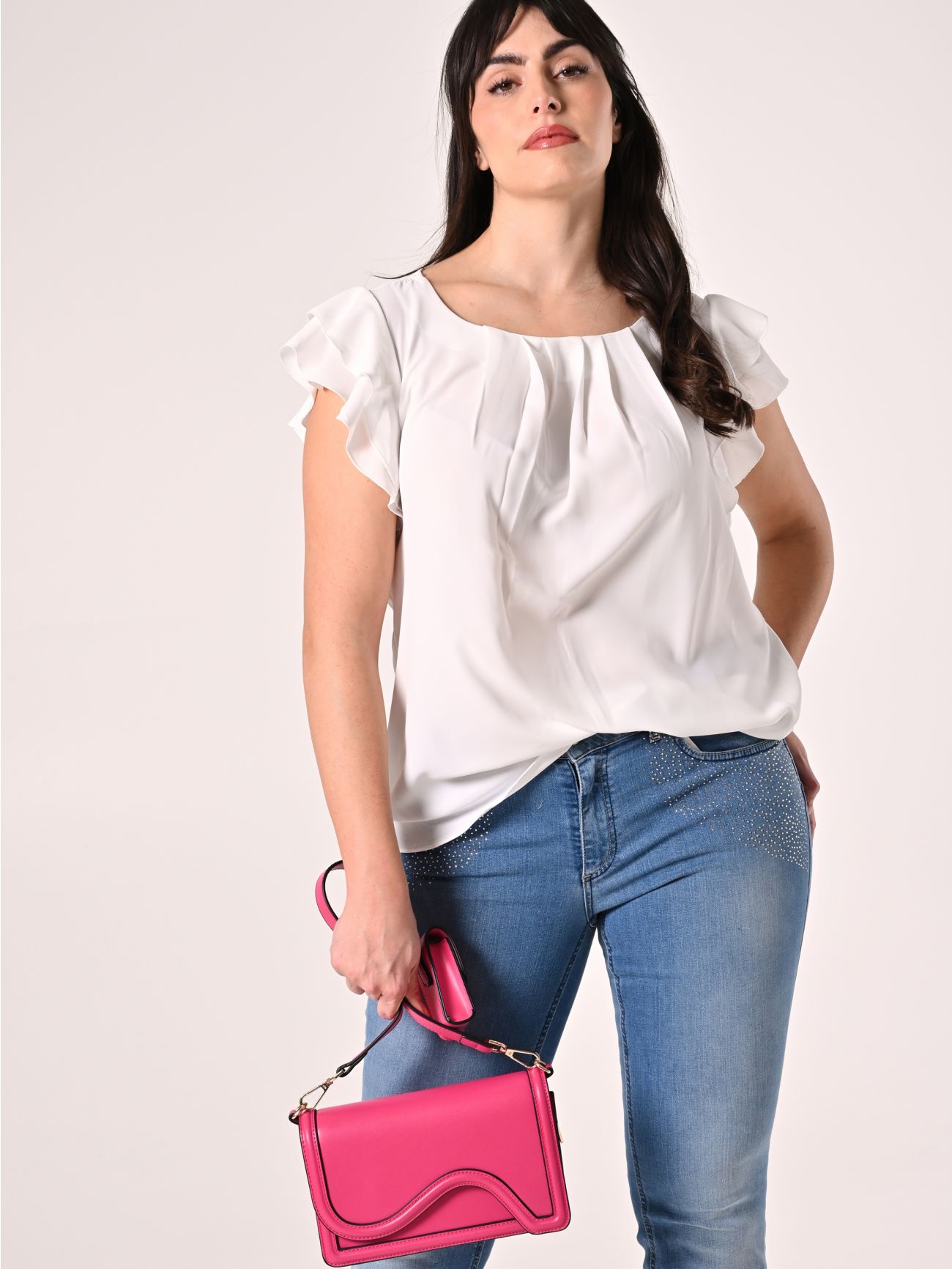 Blusa curvy blanca  Rinascimento
