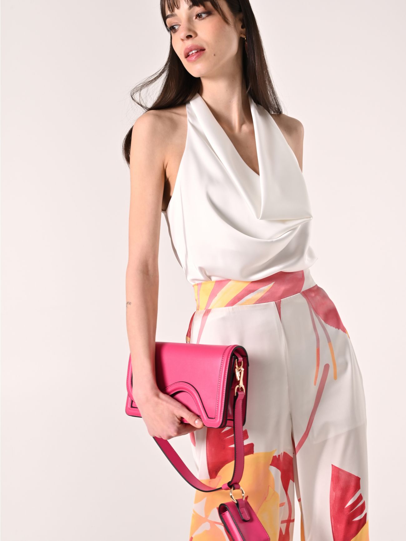 Top blanc en satin  Rinascimento