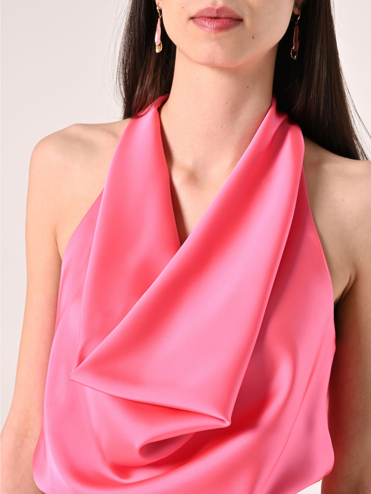 Fuchsia Satin Top in_i5