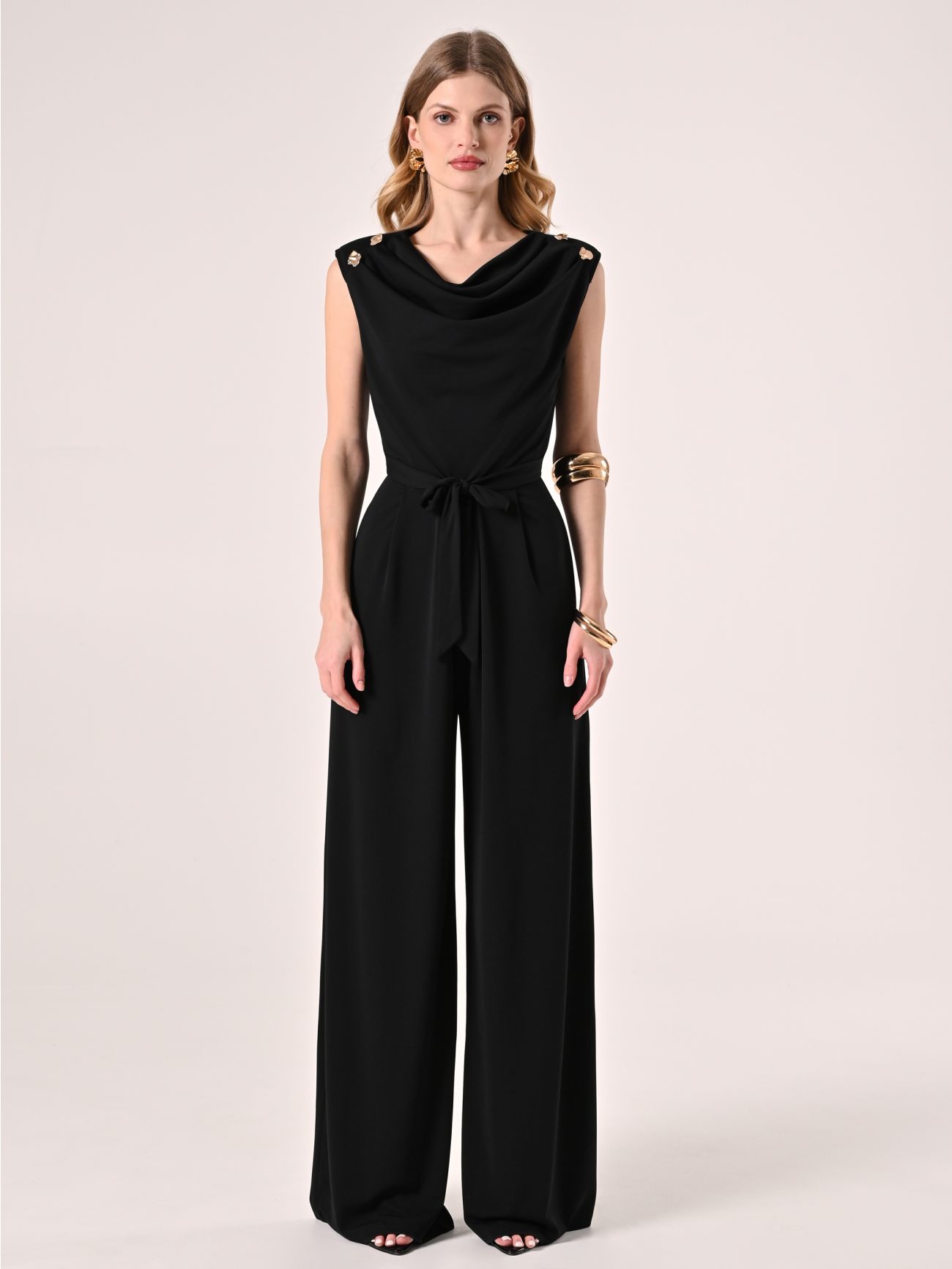 Black Flowy Jumpsuit det_1
