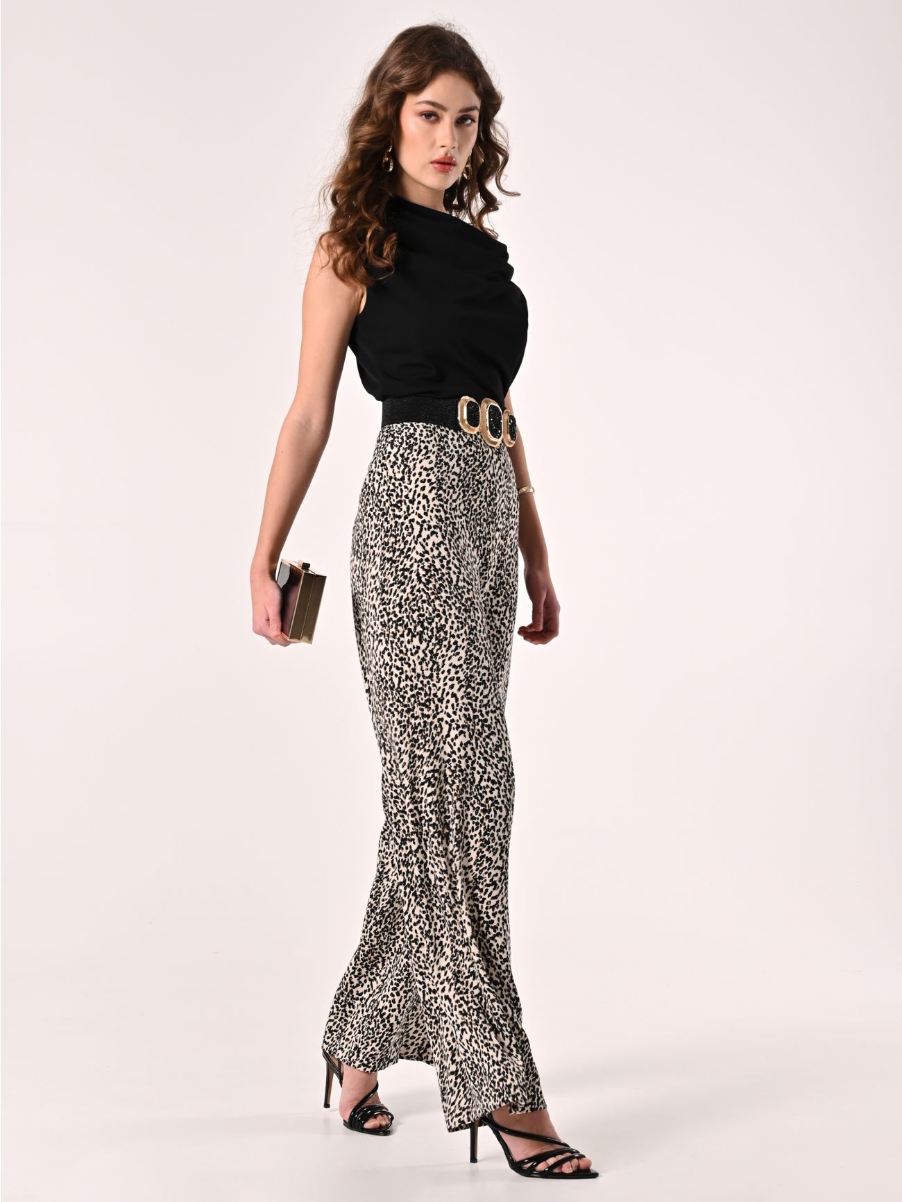 Pantalon animalier jambe droite  Rinascimento