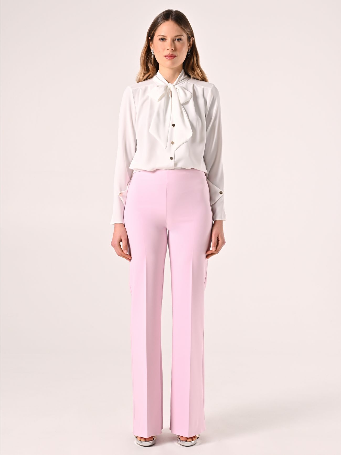 Pantaloni Rosa Confetto in Tessuto Tecnico det_1