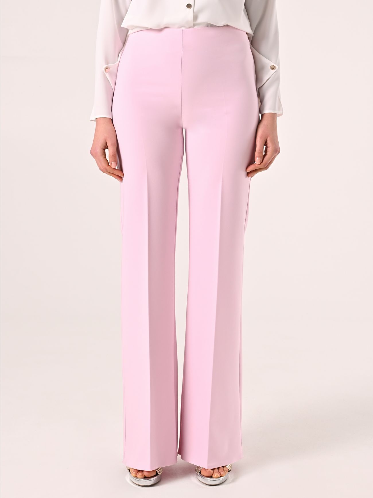 Pantaloni Rosa Confetto in Tessuto Tecnico det_2