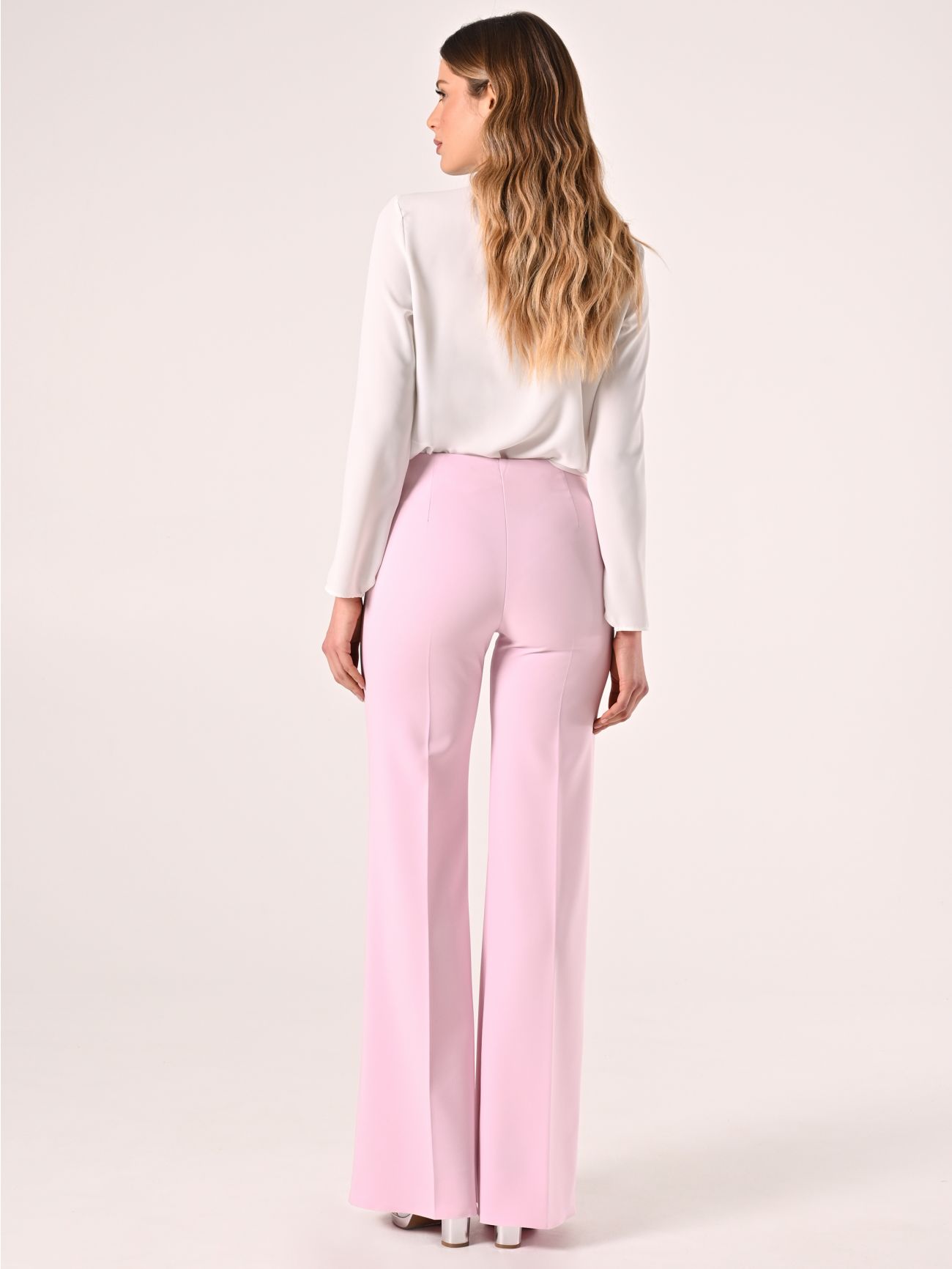 Pantaloni Rosa Confetto in Tessuto Tecnico det_3