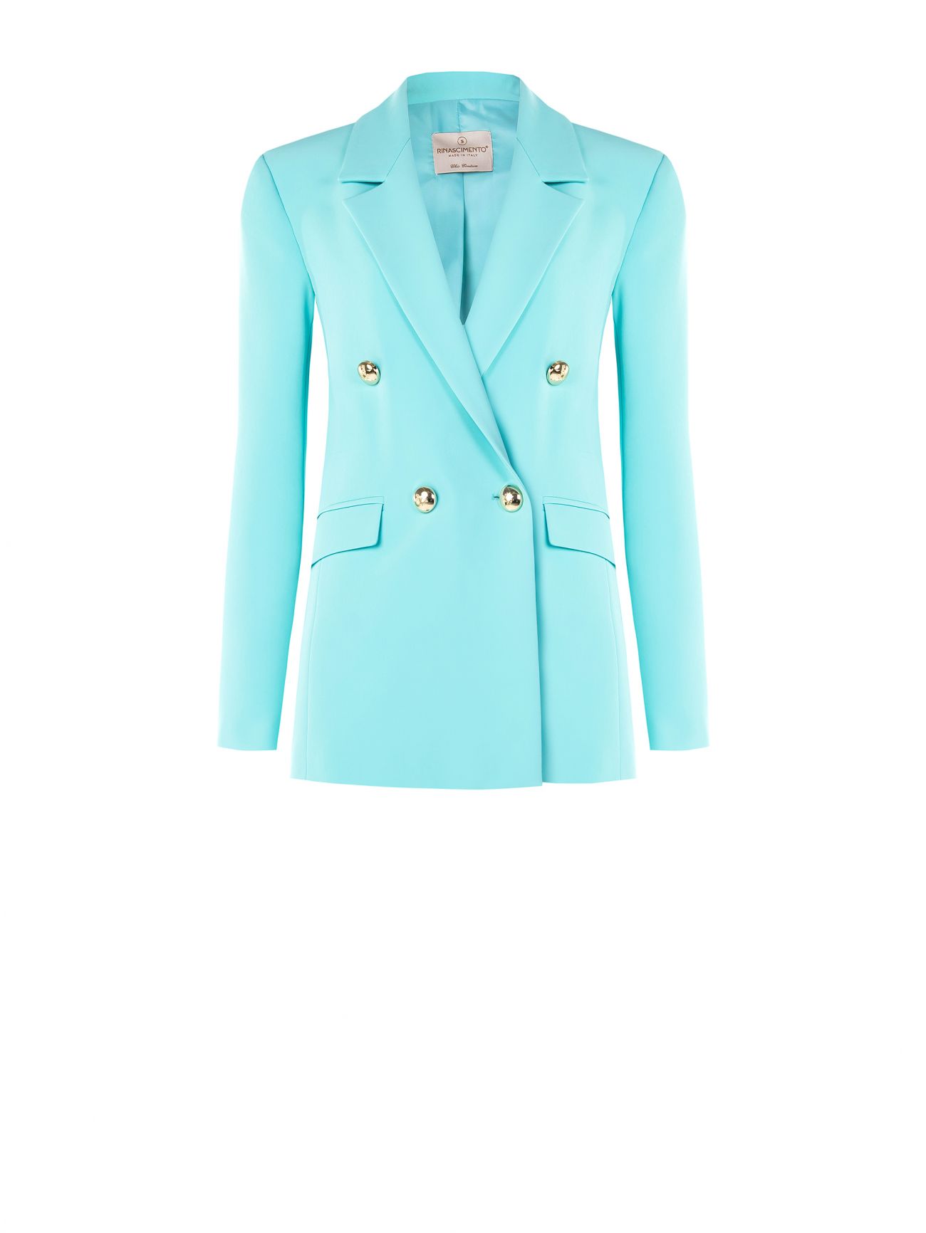 Chaqueta cruzada de tejido técnico verde agua det_4