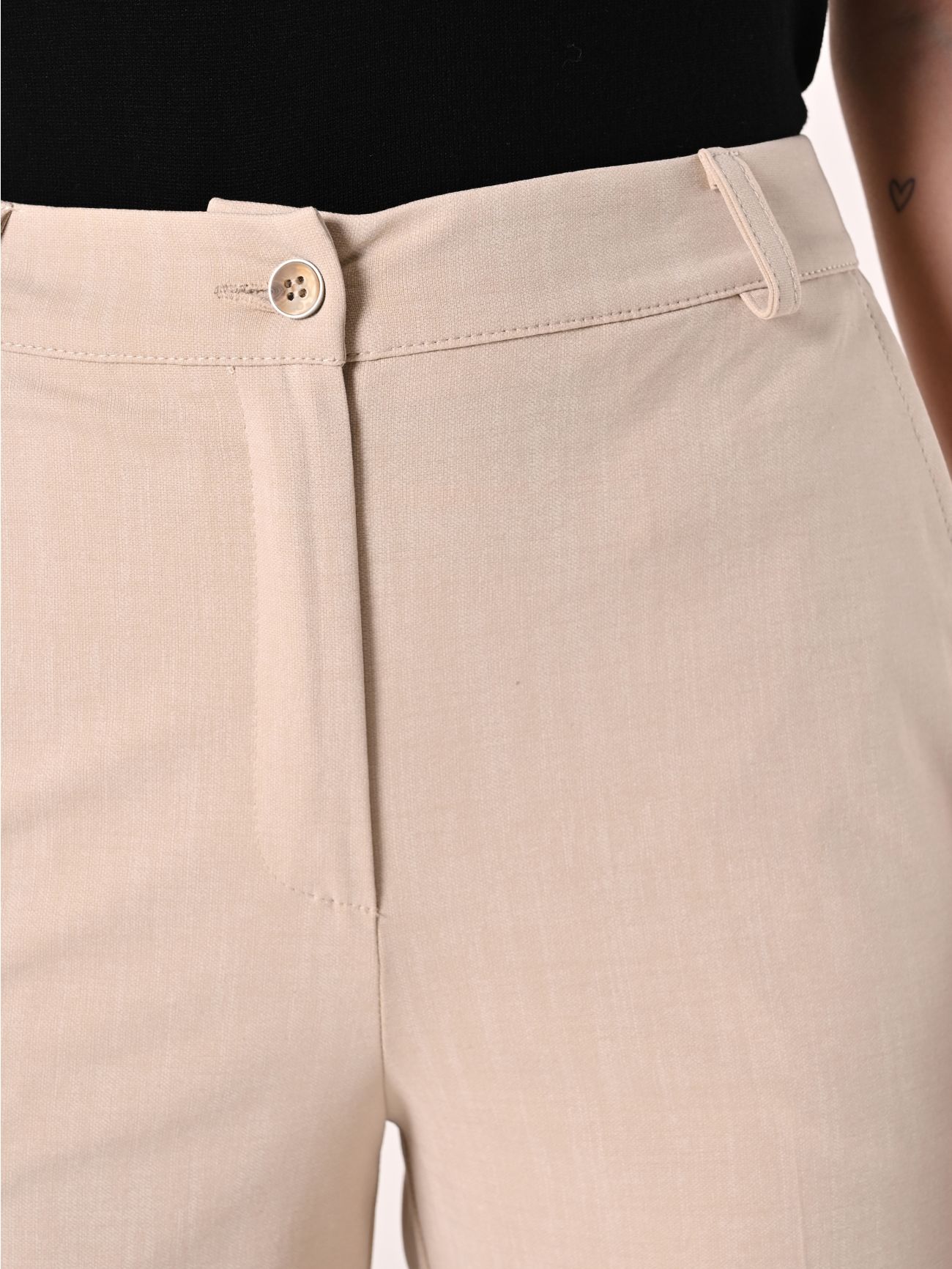 Pantaloni Beige in Tessuto Operato in_i5