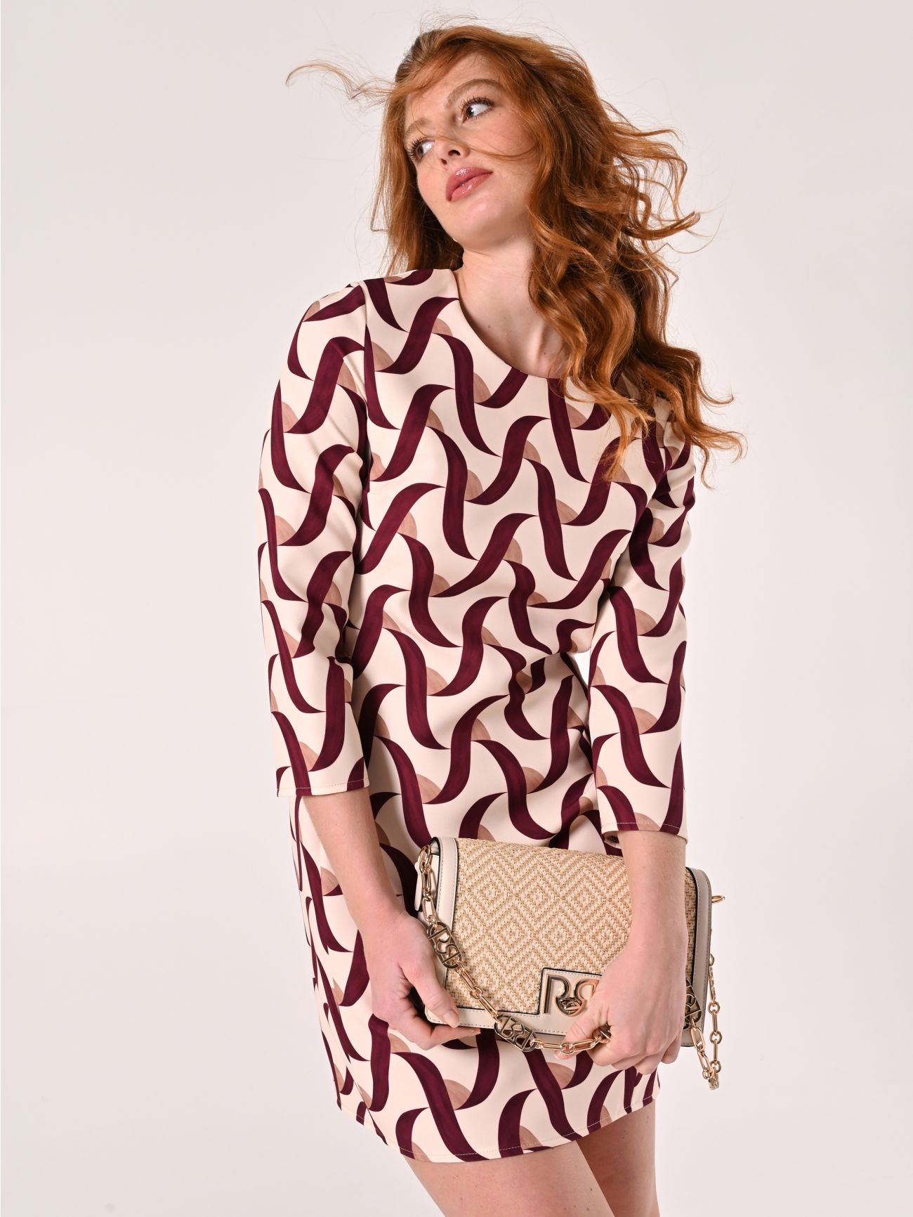 Robe en tissu technique imprimé sp_e1