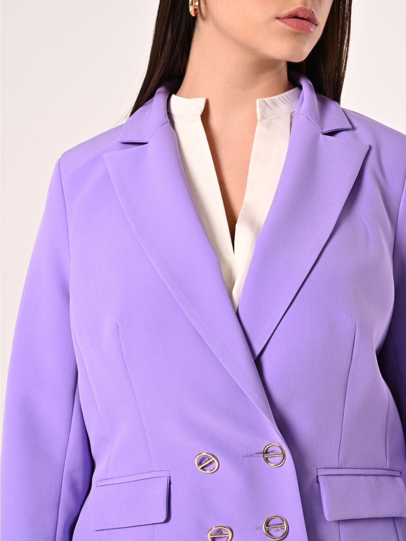 Curvy Lilac Jacket in Technical Fabric in_i5