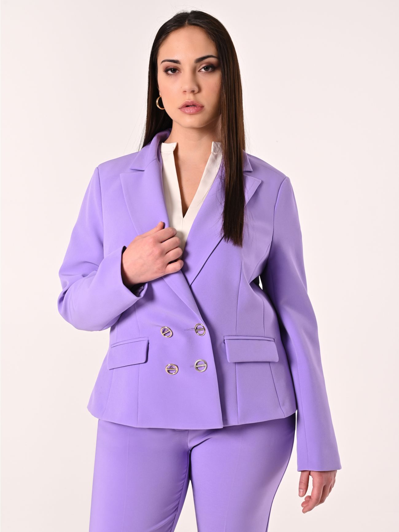 Curvy Lilac Jacket in Technical Fabric in_i7