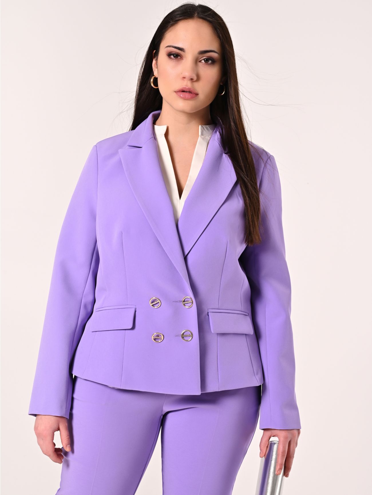 Curvy Lilac Jacket in Technical Fabric  Rinascimento