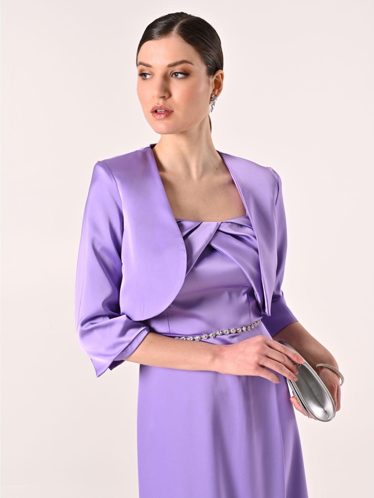 Lilac Satin Shrug  Rinascimento