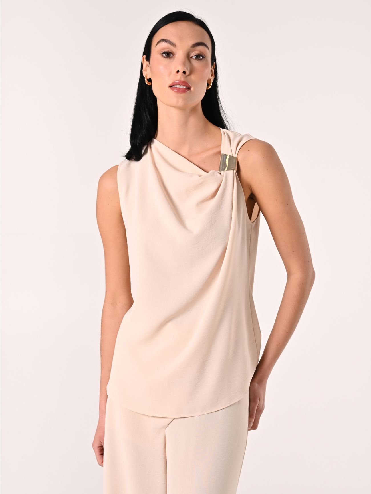 Top Beige effetto Goffrato in_i7