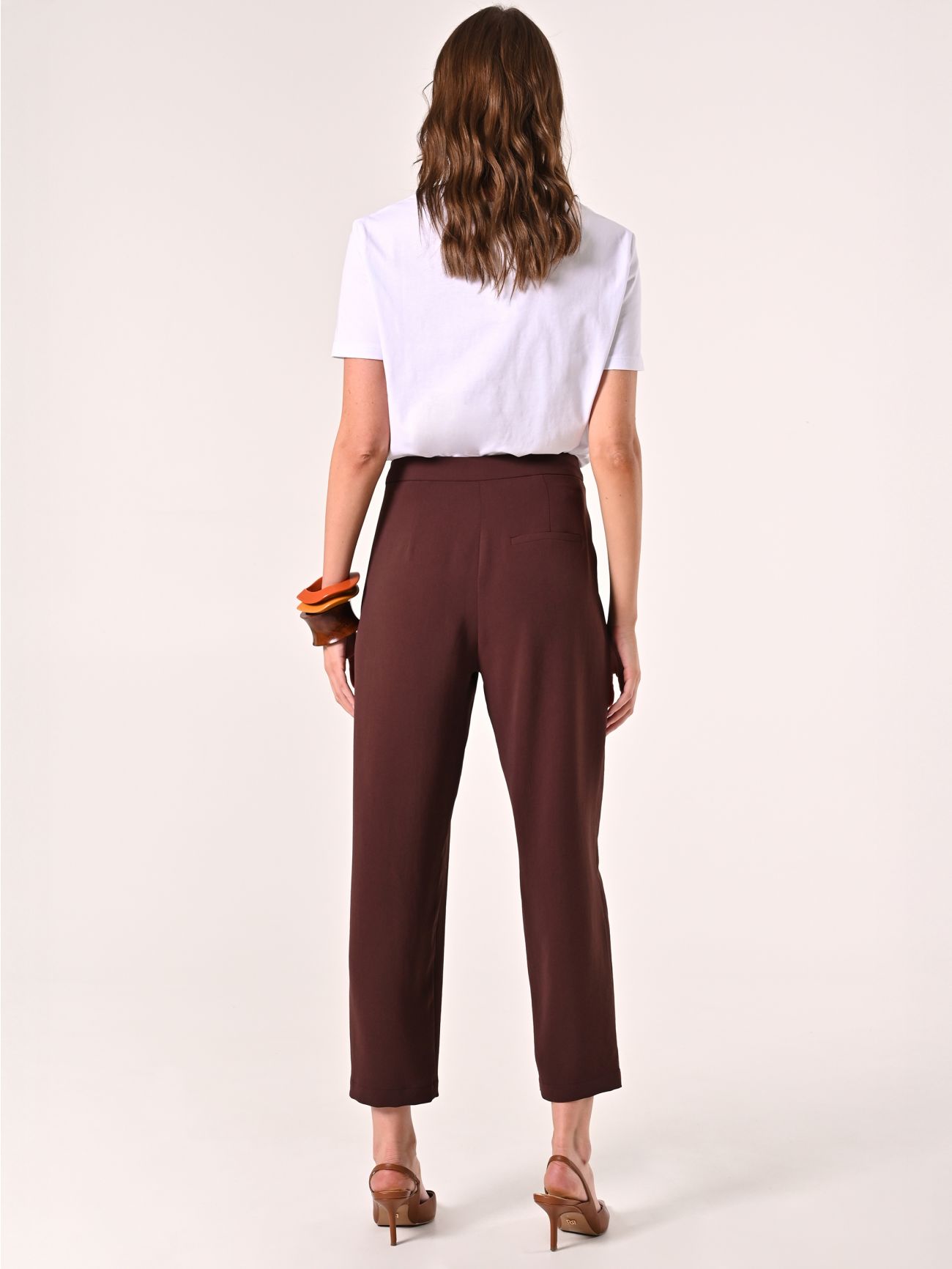 Textured Chocolate Trousers det_3