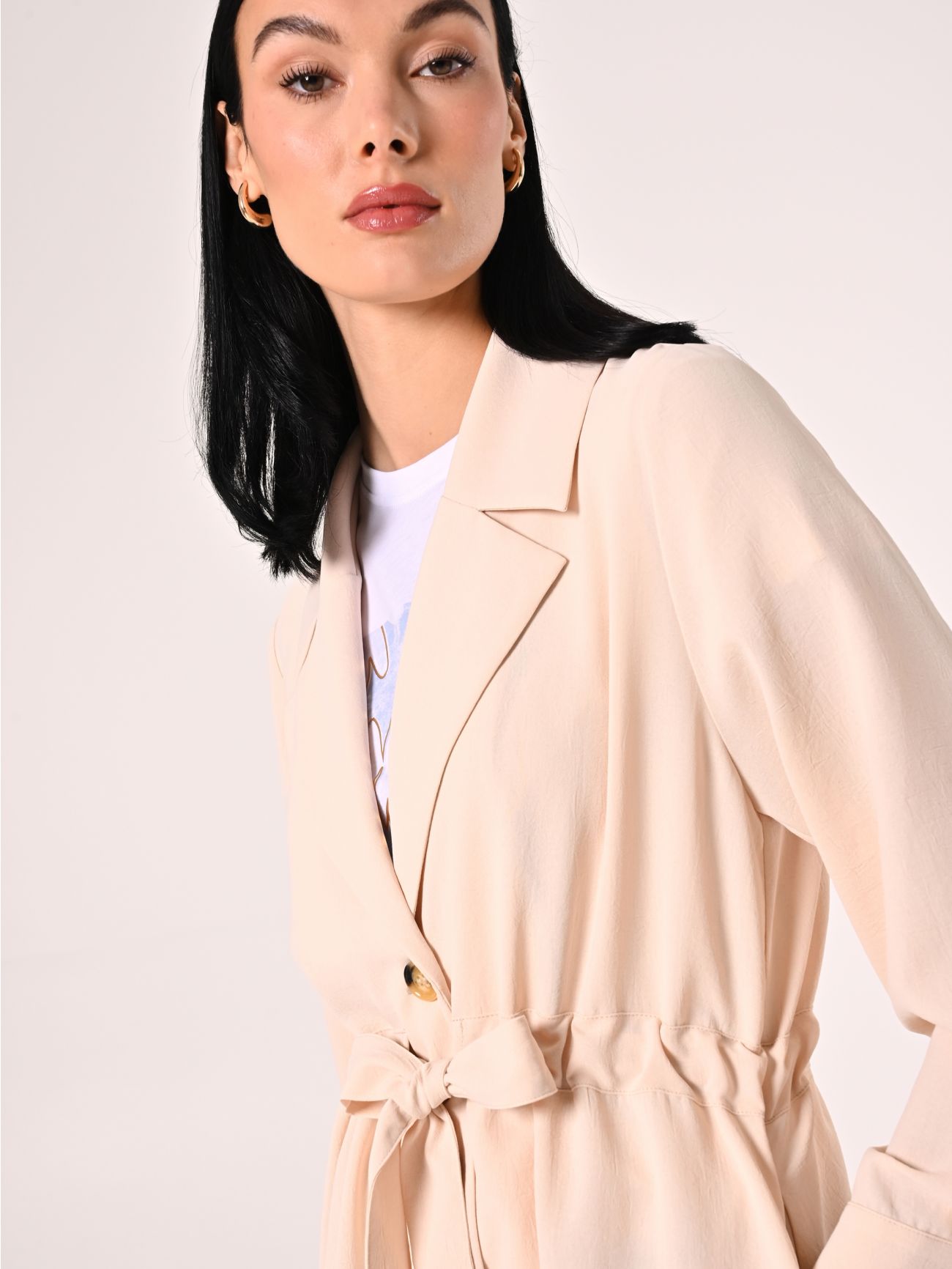 Textured Beige Jacket in_i5