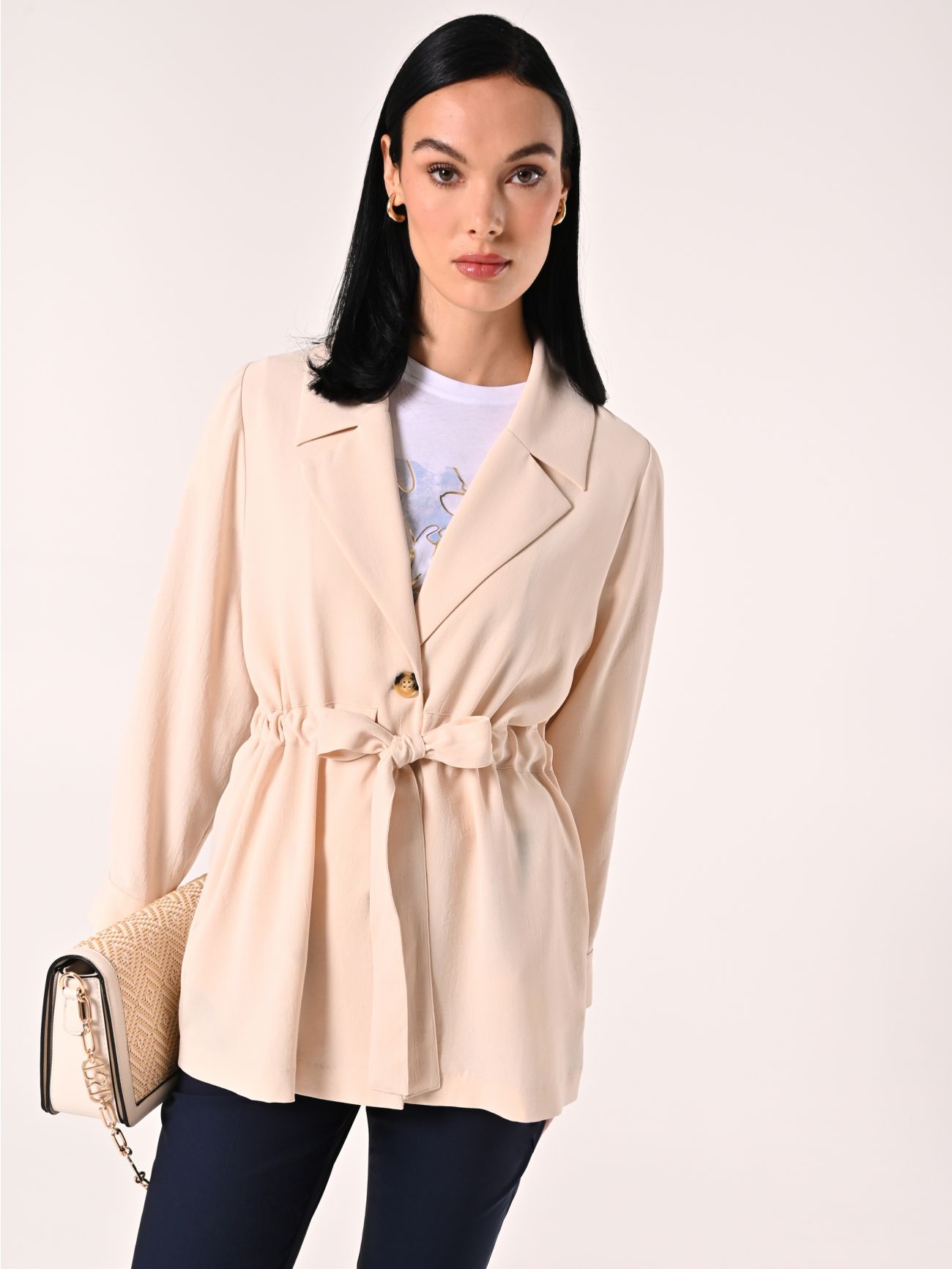 Giacca Beige effetto Goffrato  Rinascimento